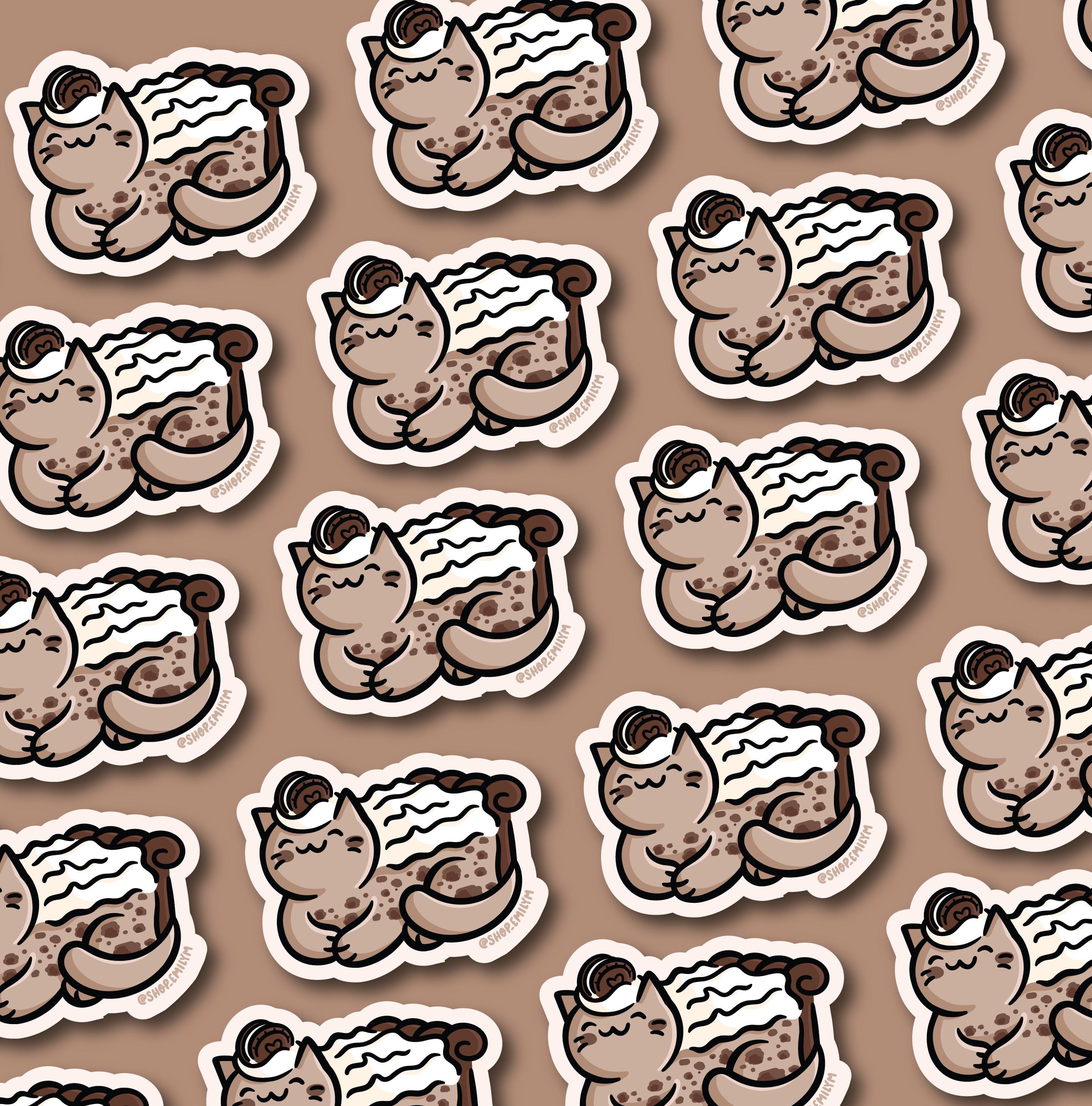 Chocolate Cookie Pie Cat Sticker