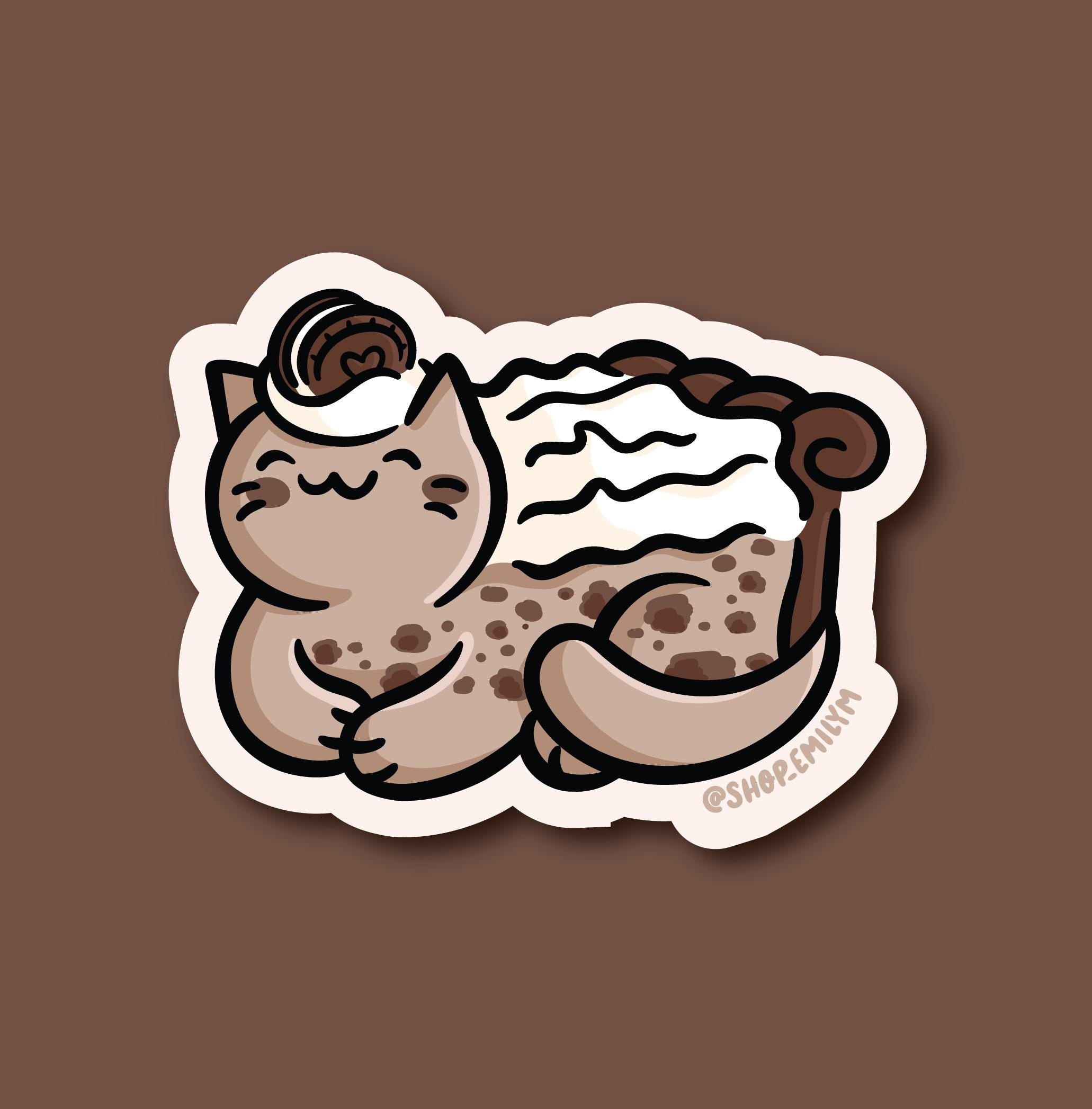 Chocolate Cookie Pie Cat Sticker