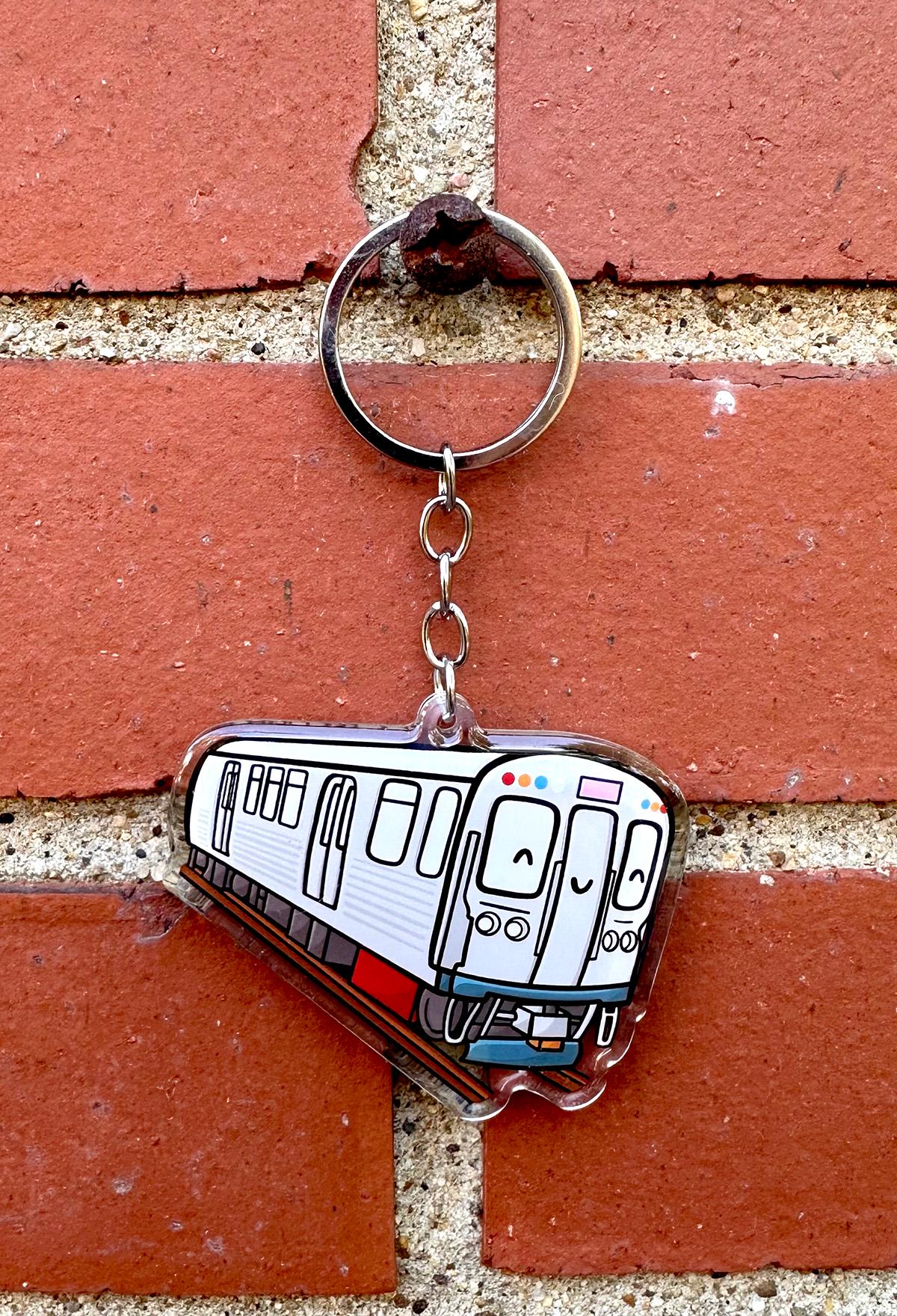 Chicago Train Keychain