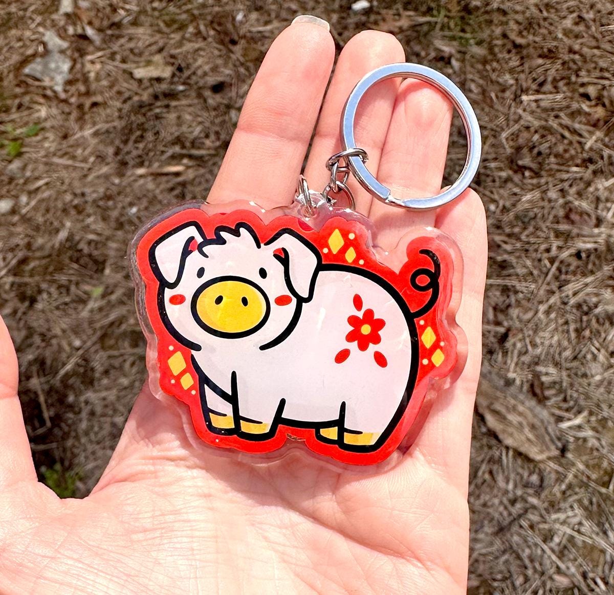Pig Zodiac Keychain