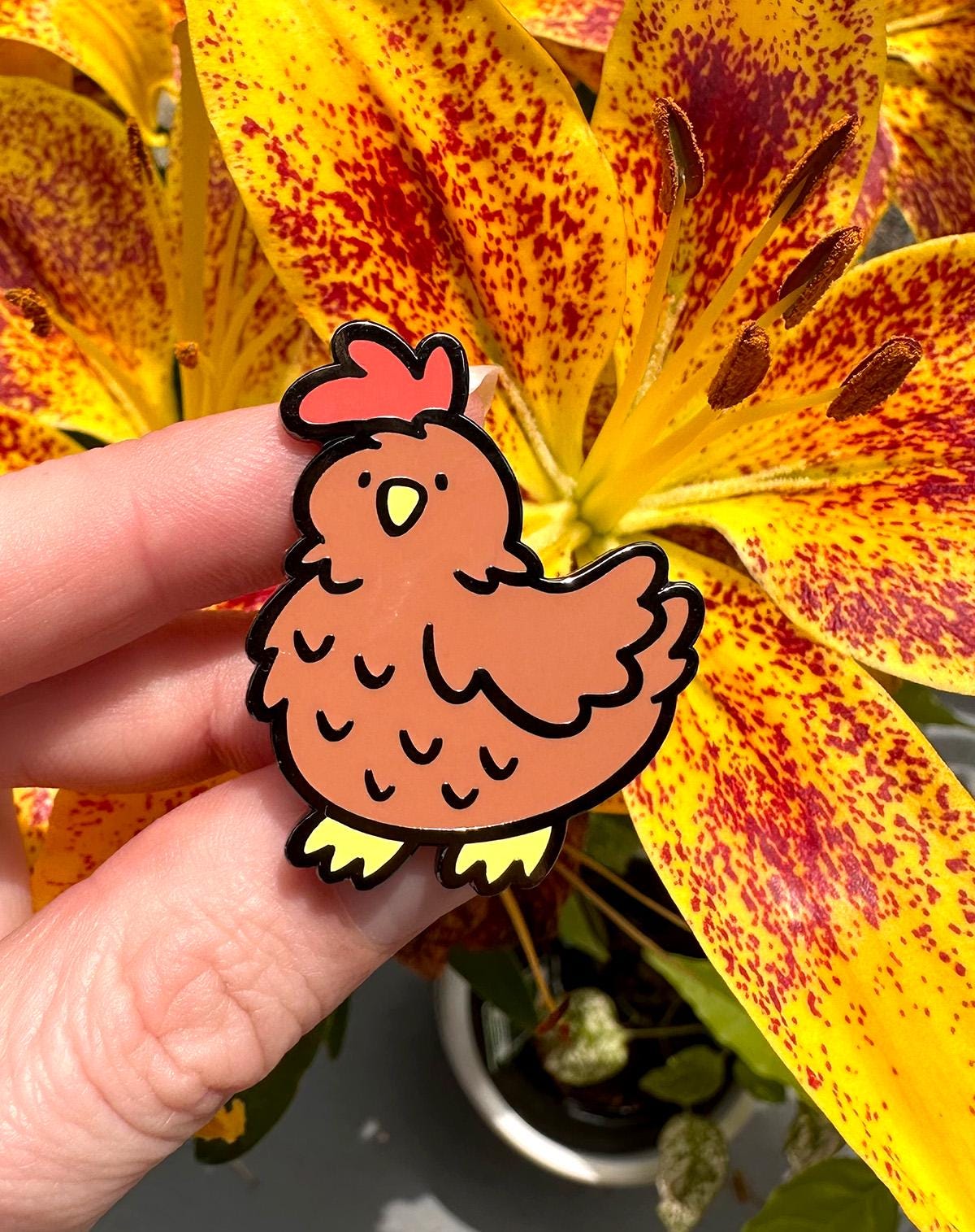 Chicken Enamel Pin