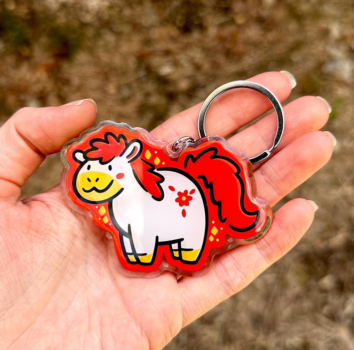 Horse Zodiac Keychain