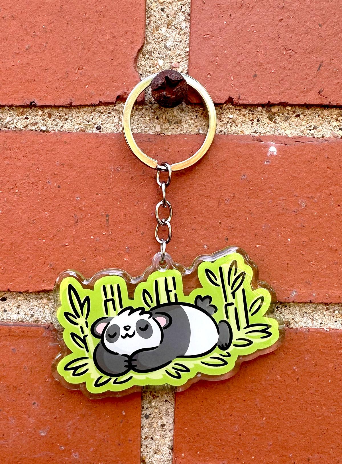 Sleepy Panda Keychain