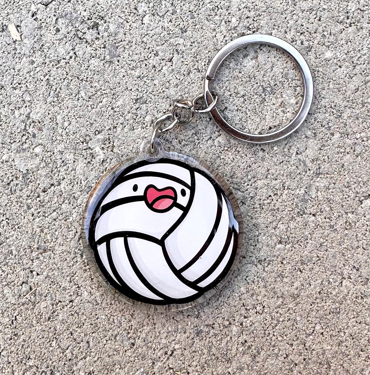 Volleyball Keychain