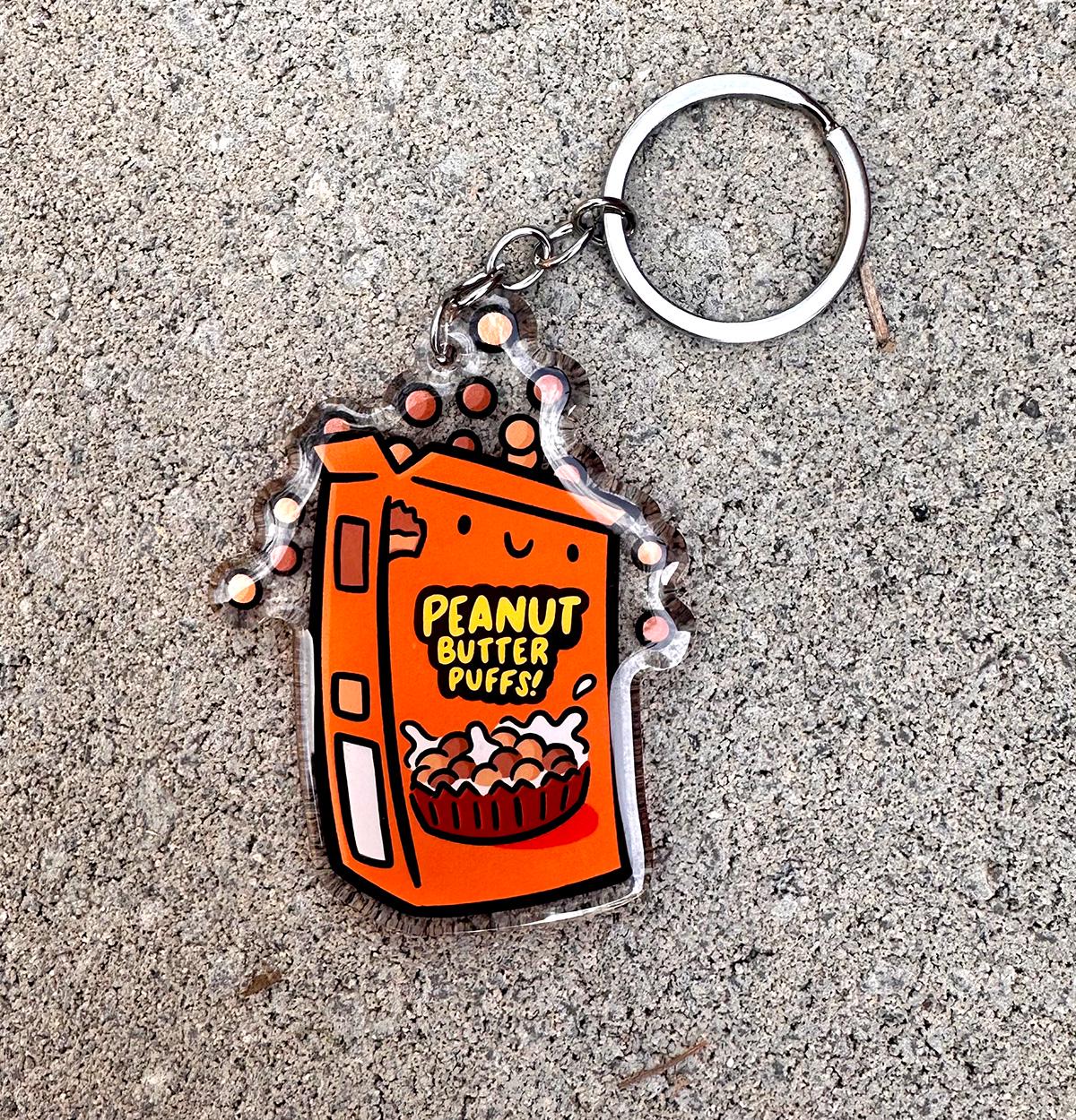 Peanut Butter Cereal Keychain