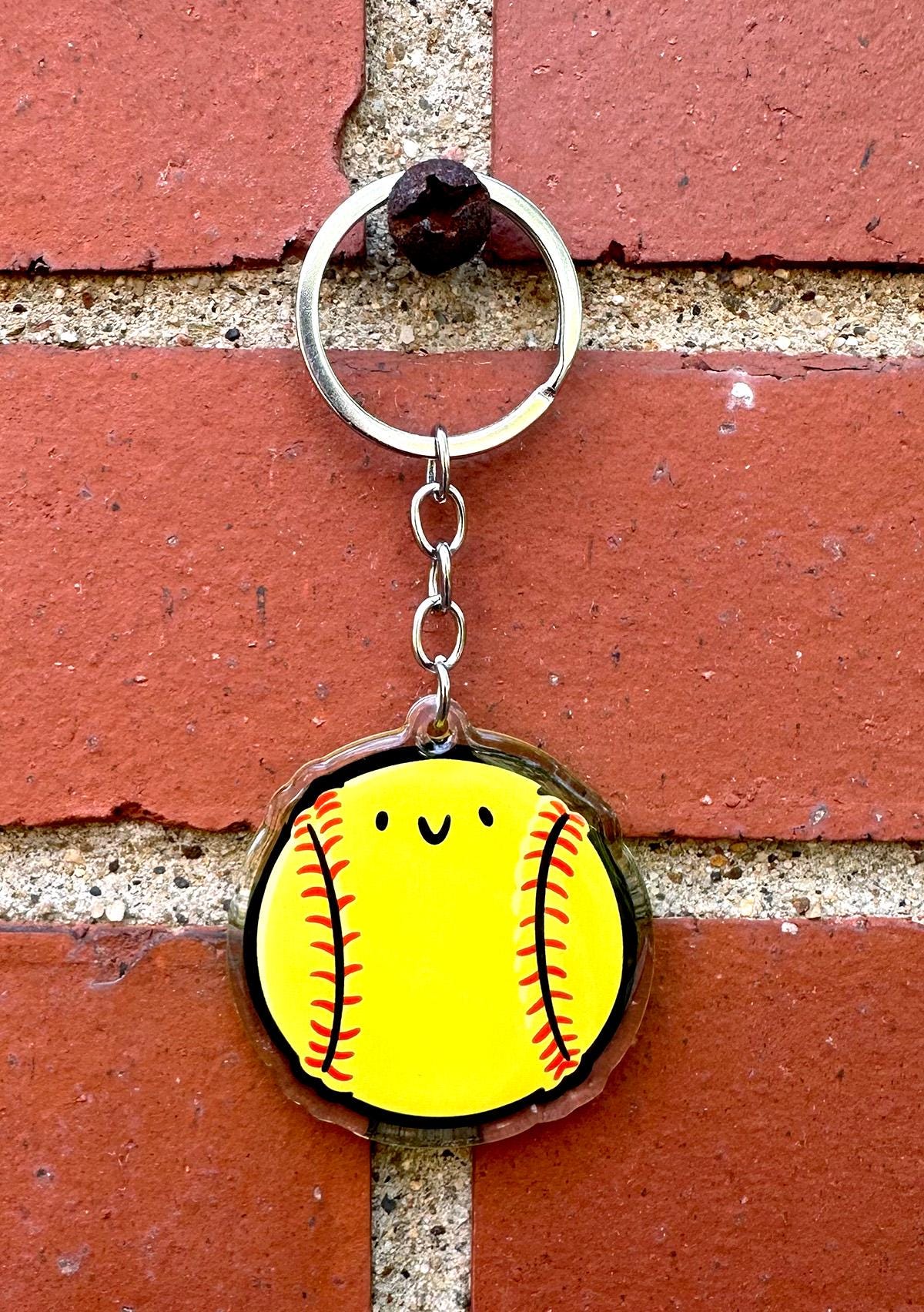 Softball Keychain