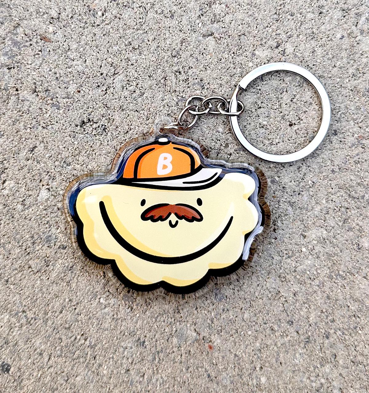 Pittsburgh PIerogi Keychain (Bacon)