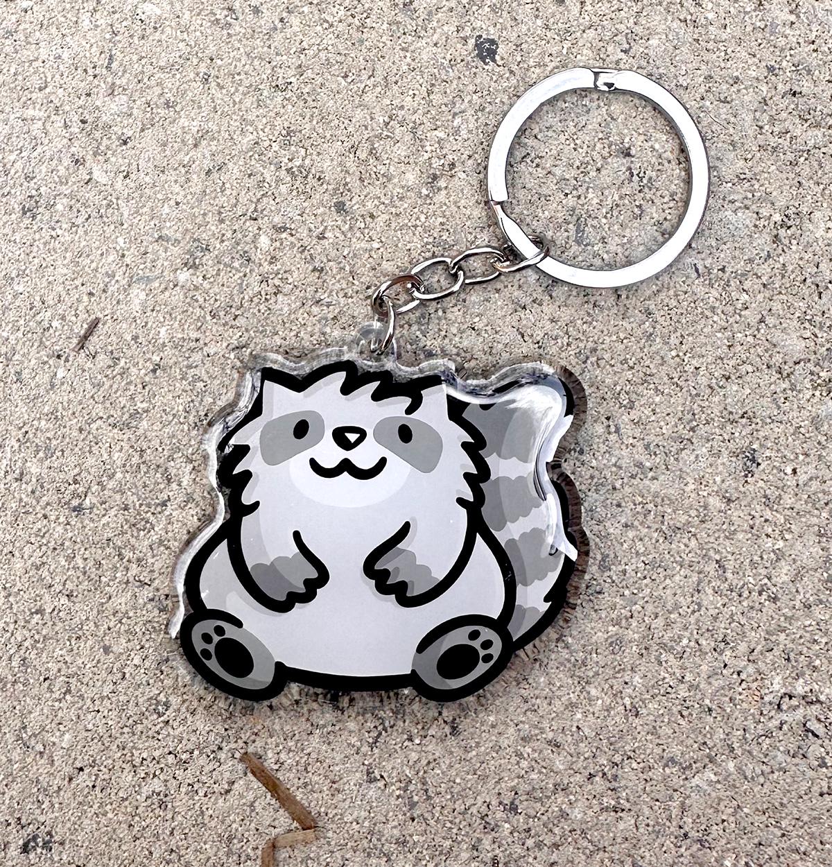 Raccoon Keychain