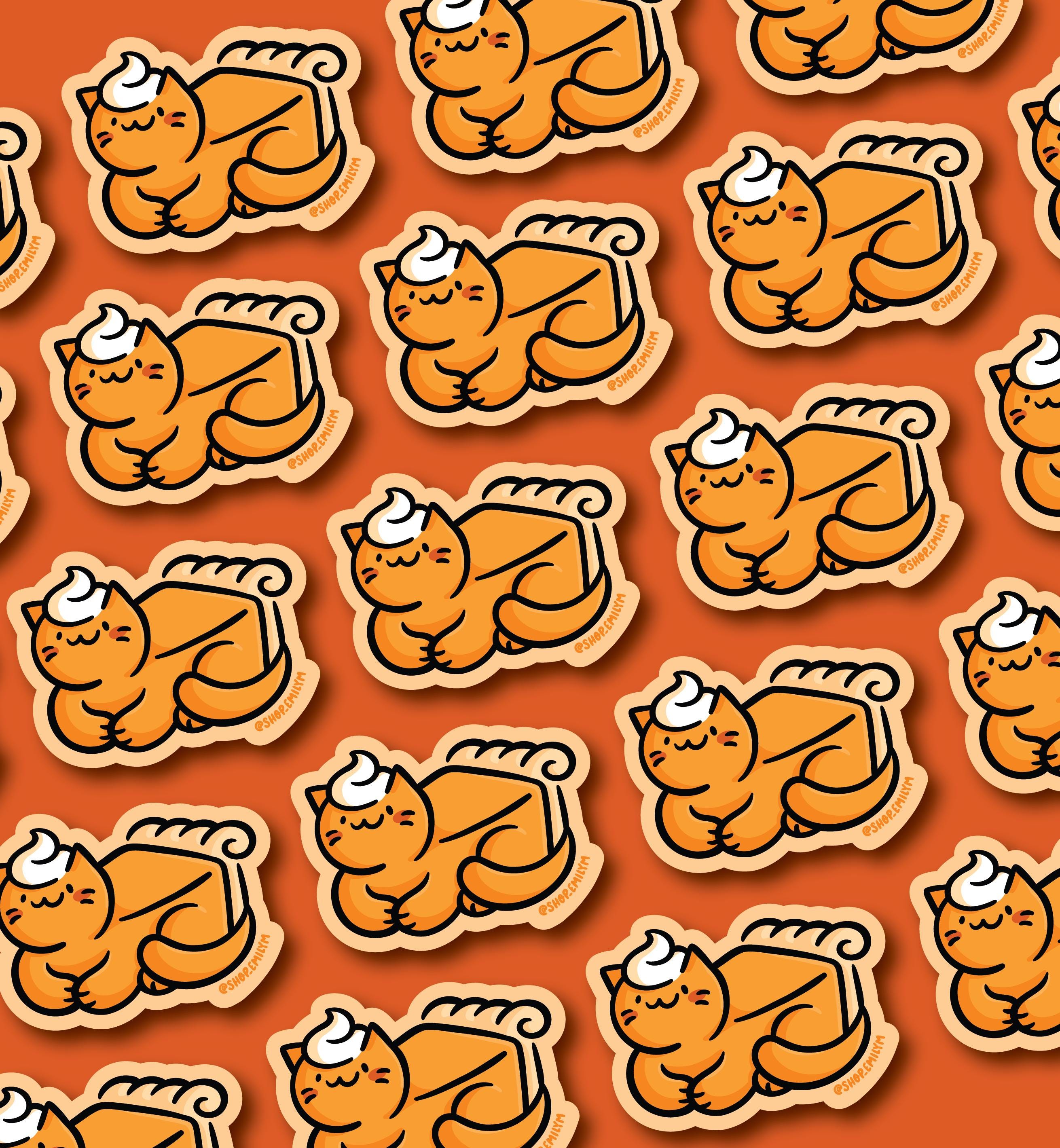 Pumpkin Pie Cat Sticker