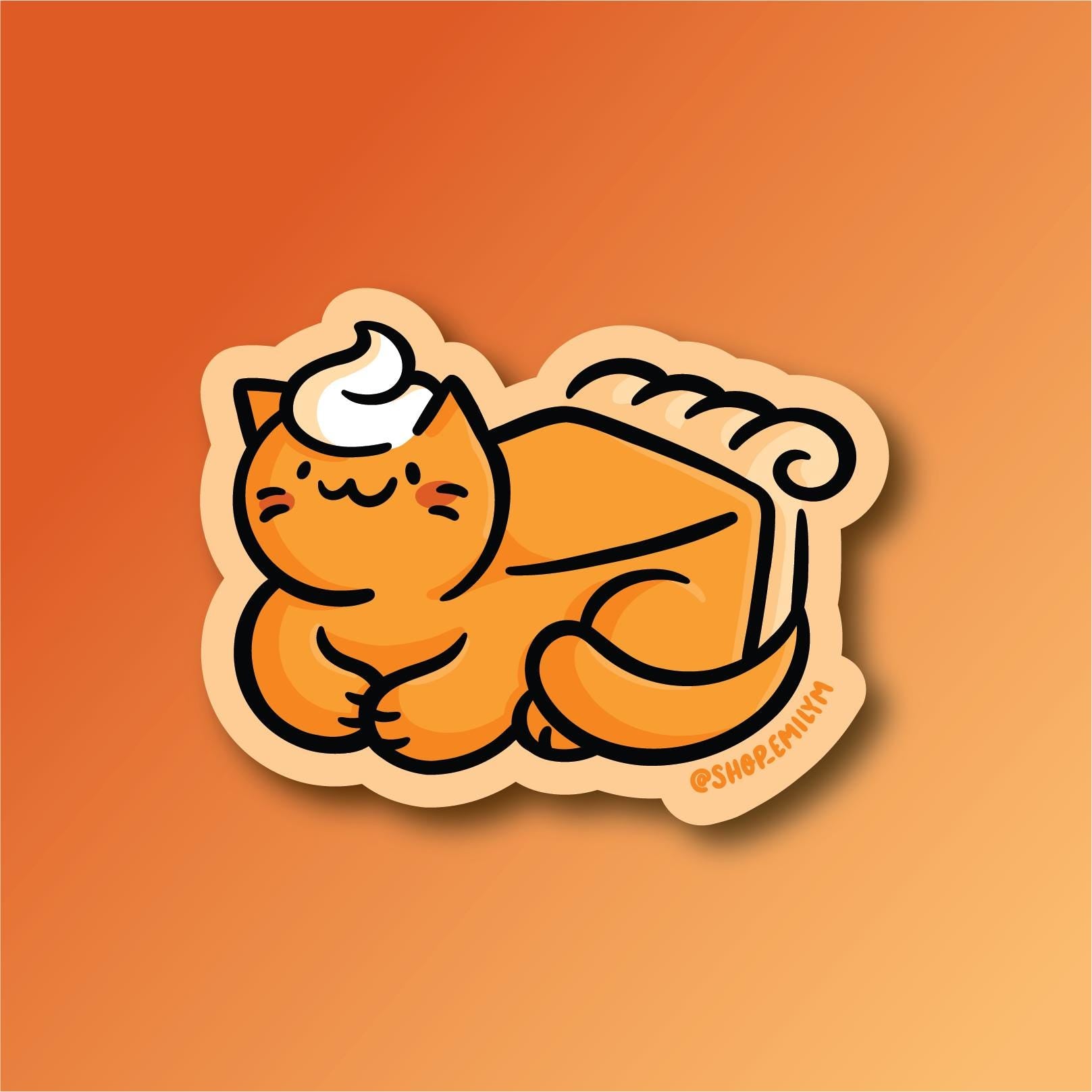 Pumpkin Pie Cat Sticker