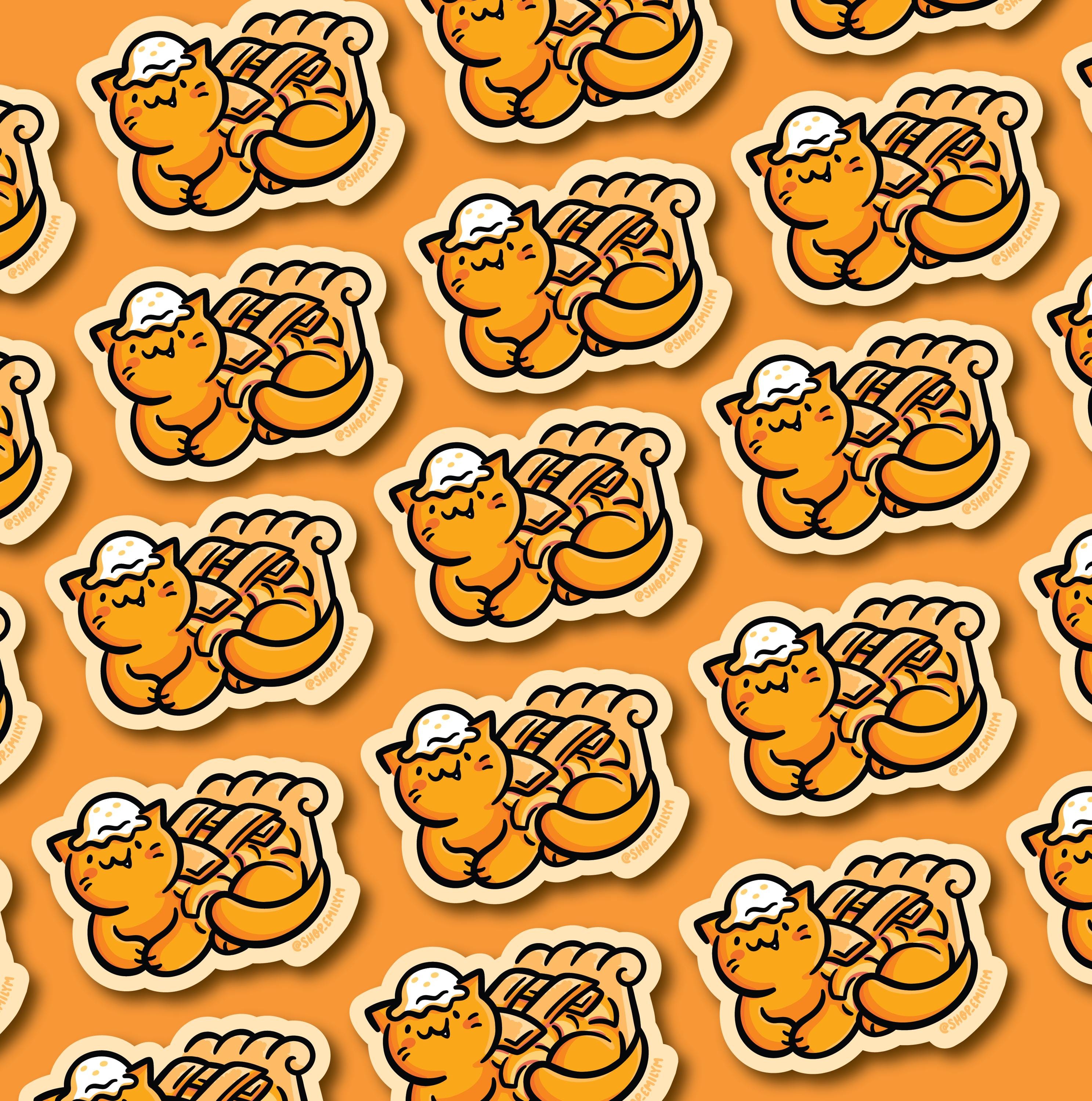 Peach Pie Cat Sticker