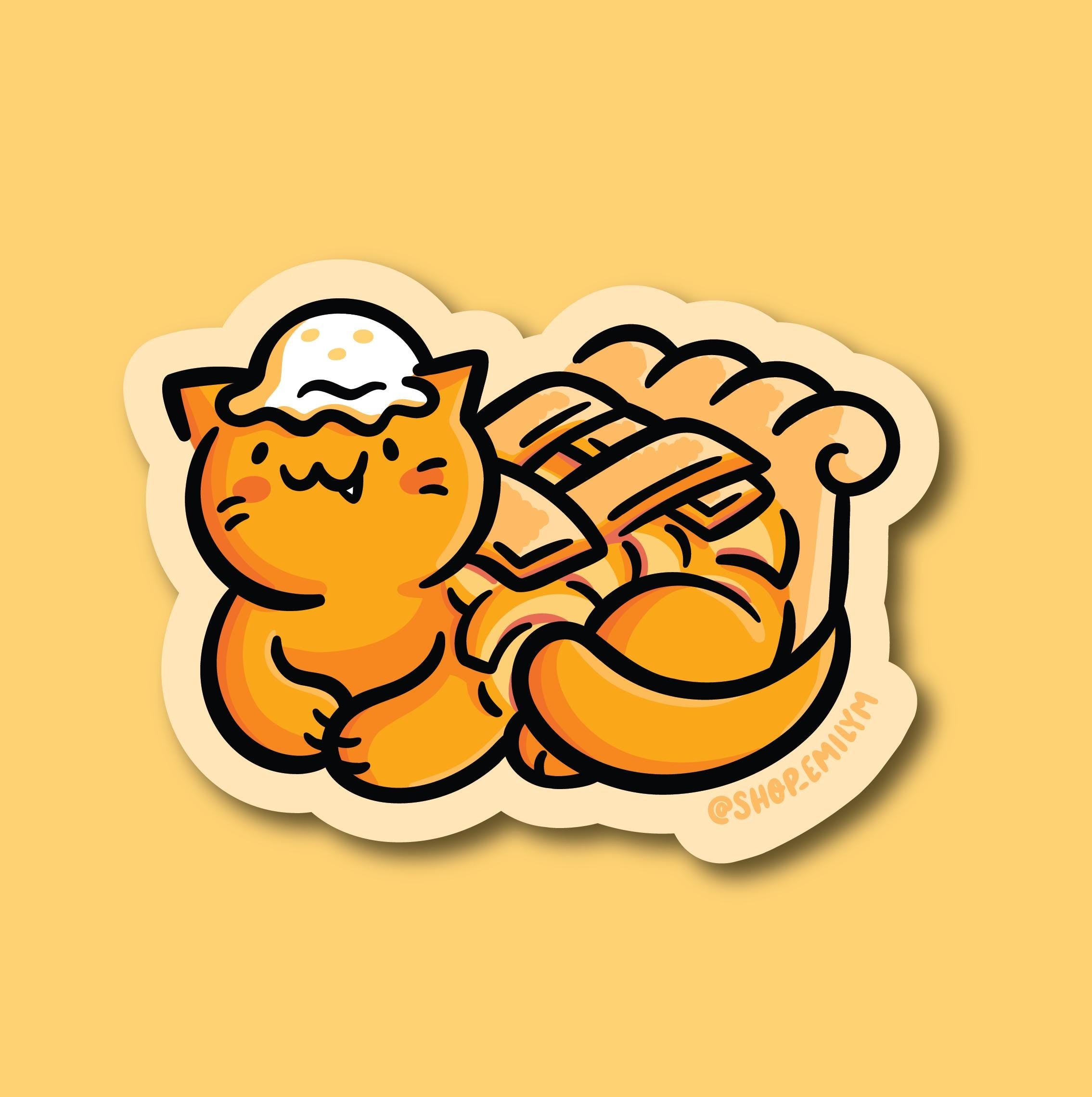 Peach Pie Cat Sticker