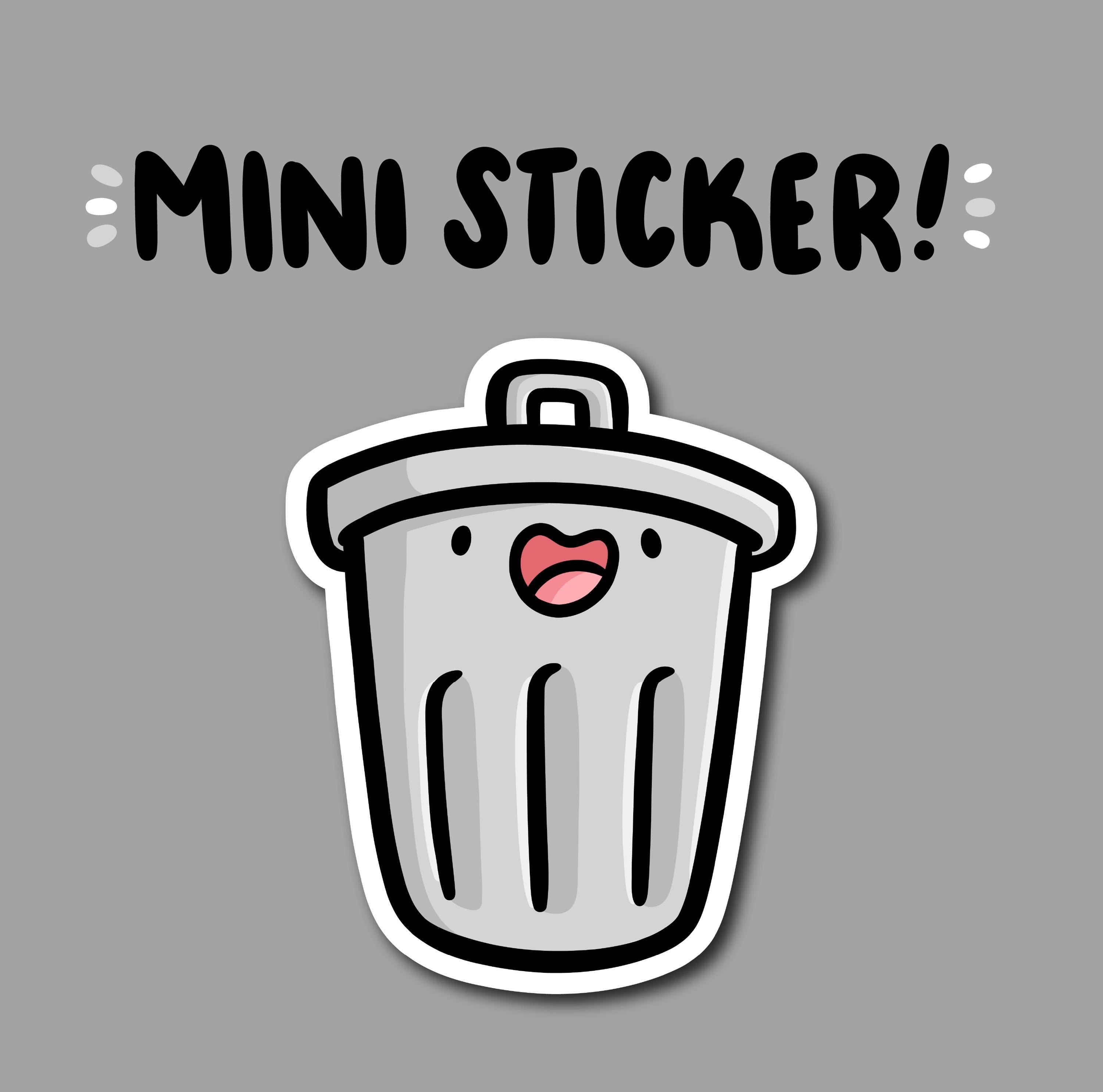 Trash Can Mini Sticker