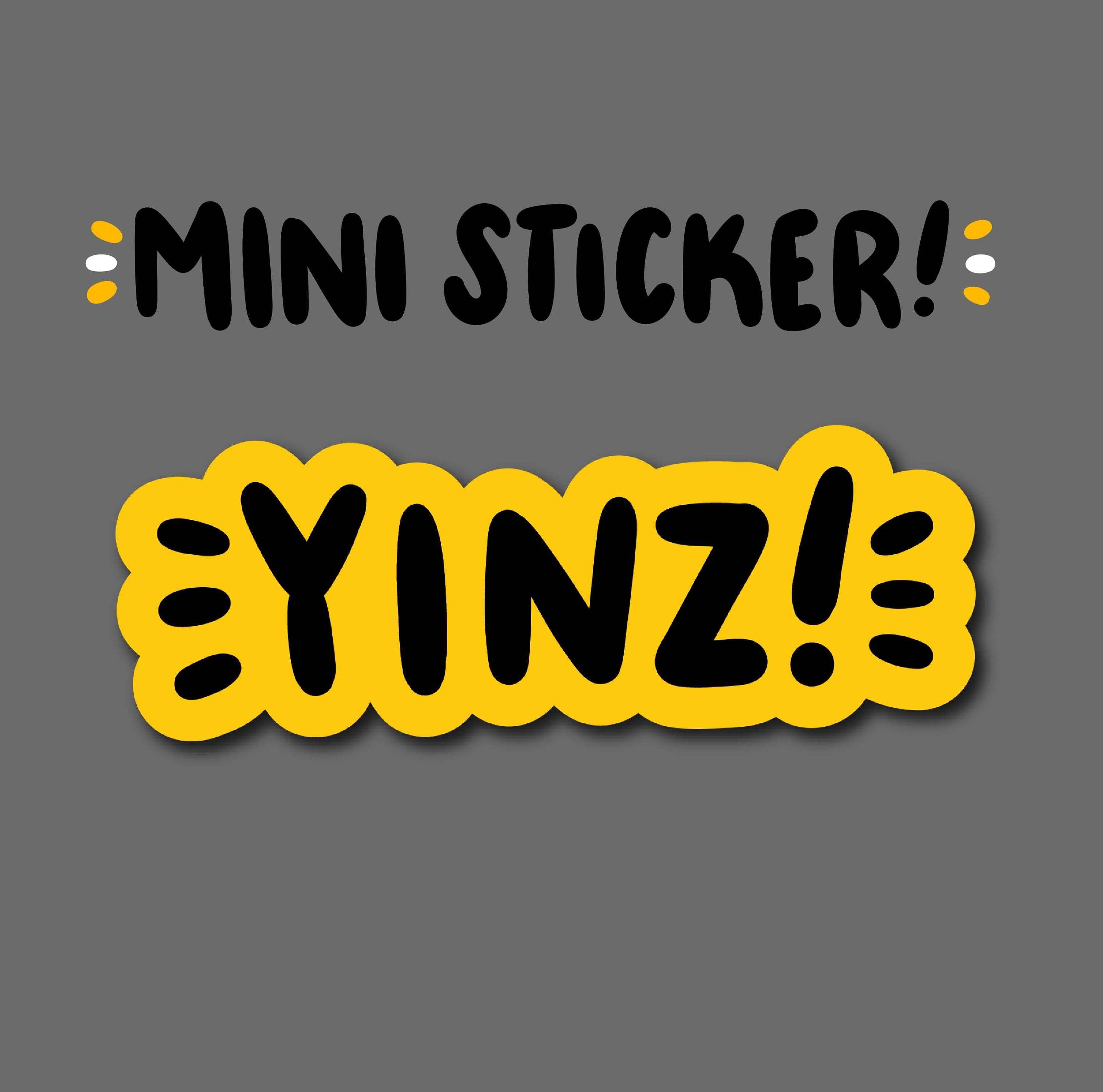 Yinz Mini Sticker (Yellow)