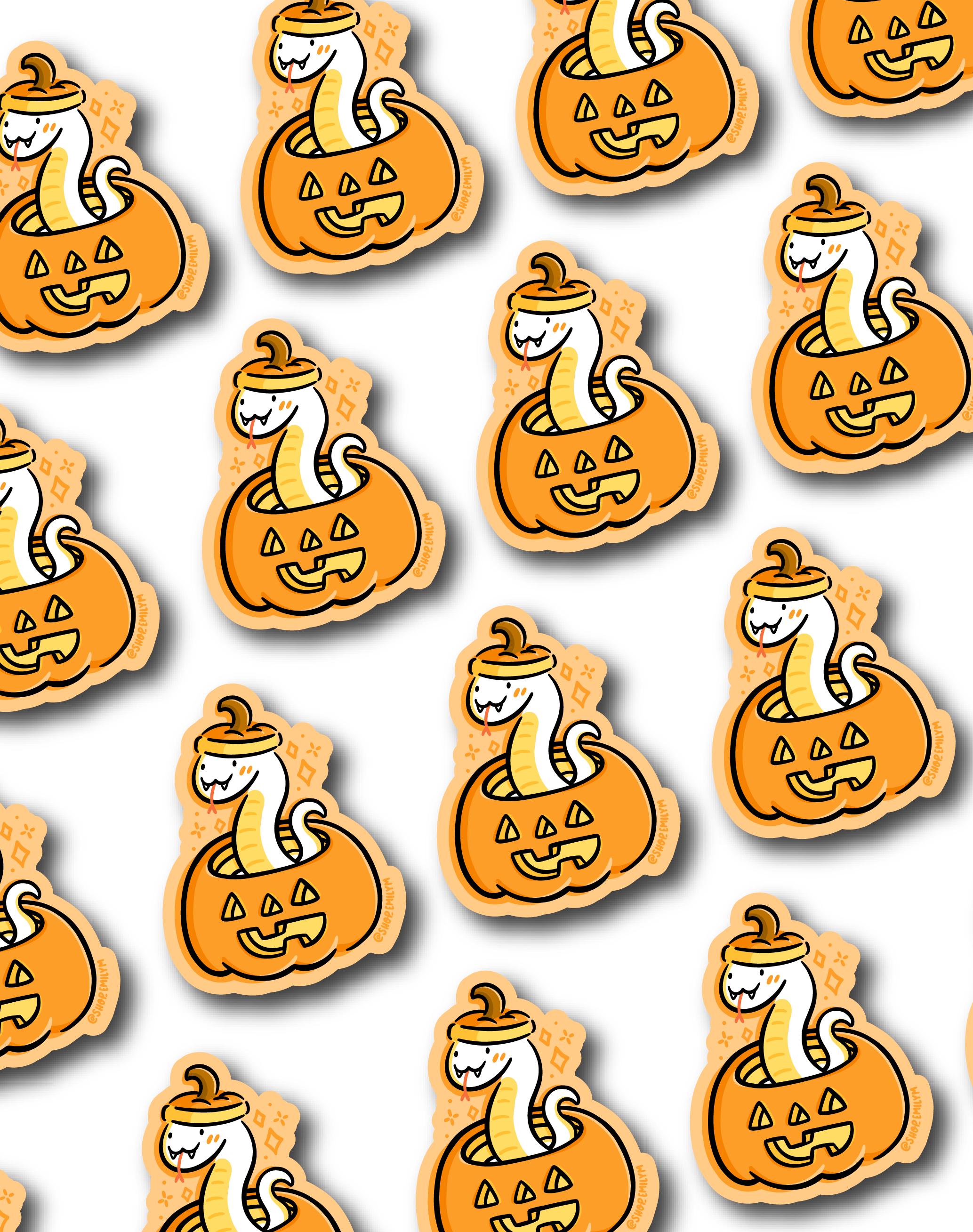 Pumpkin Snake Sticker