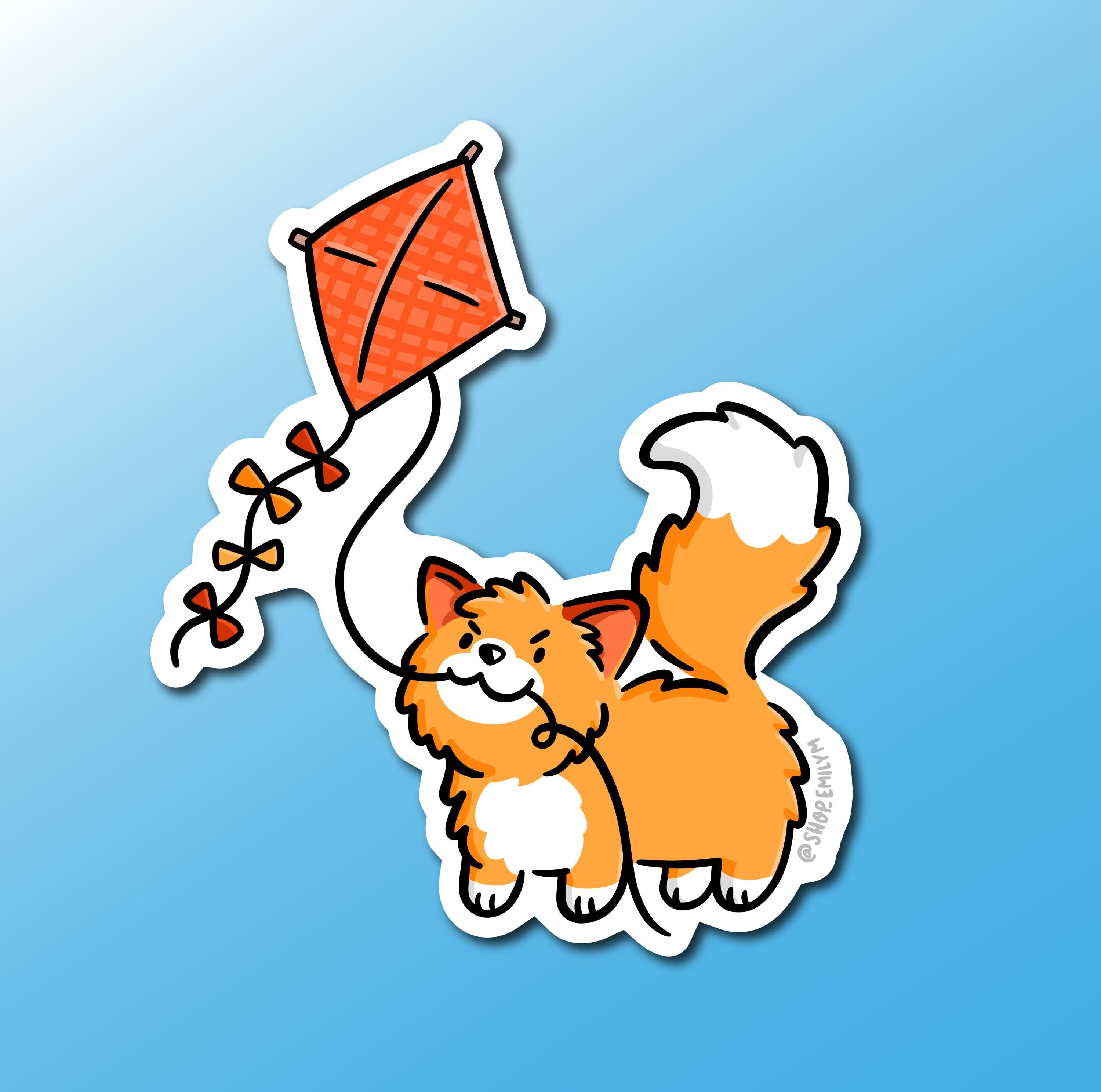 Kite Fox Sticker