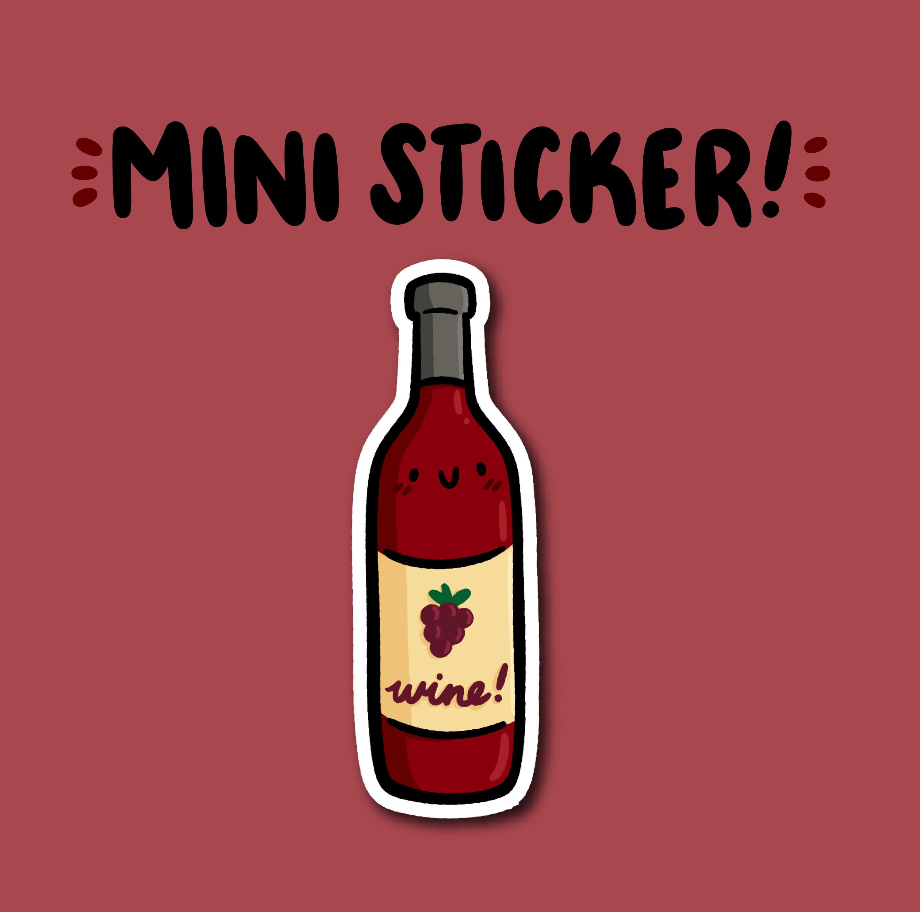 Wine Bottle Mini Sticker