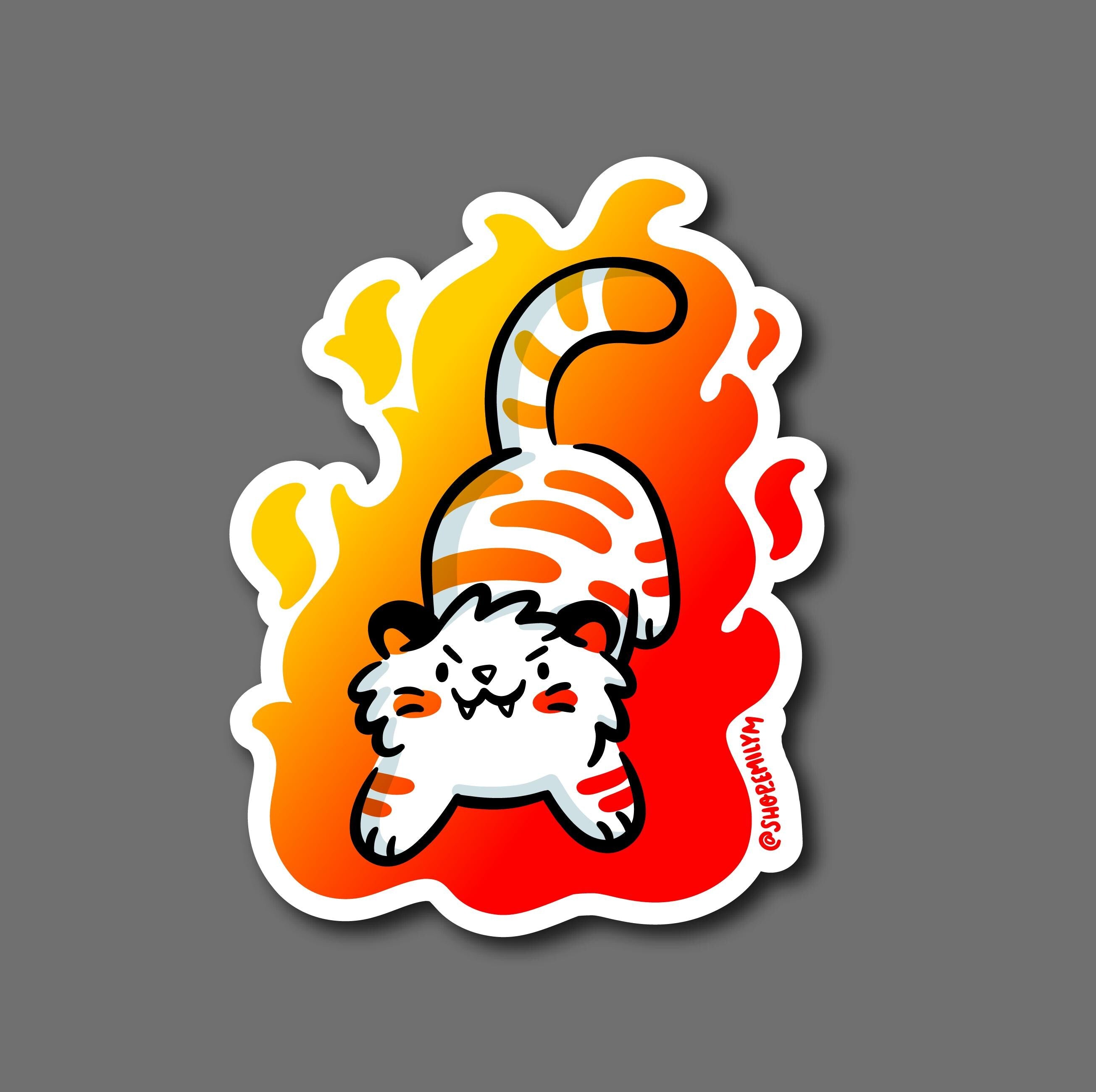 Fire Tiger Sticker