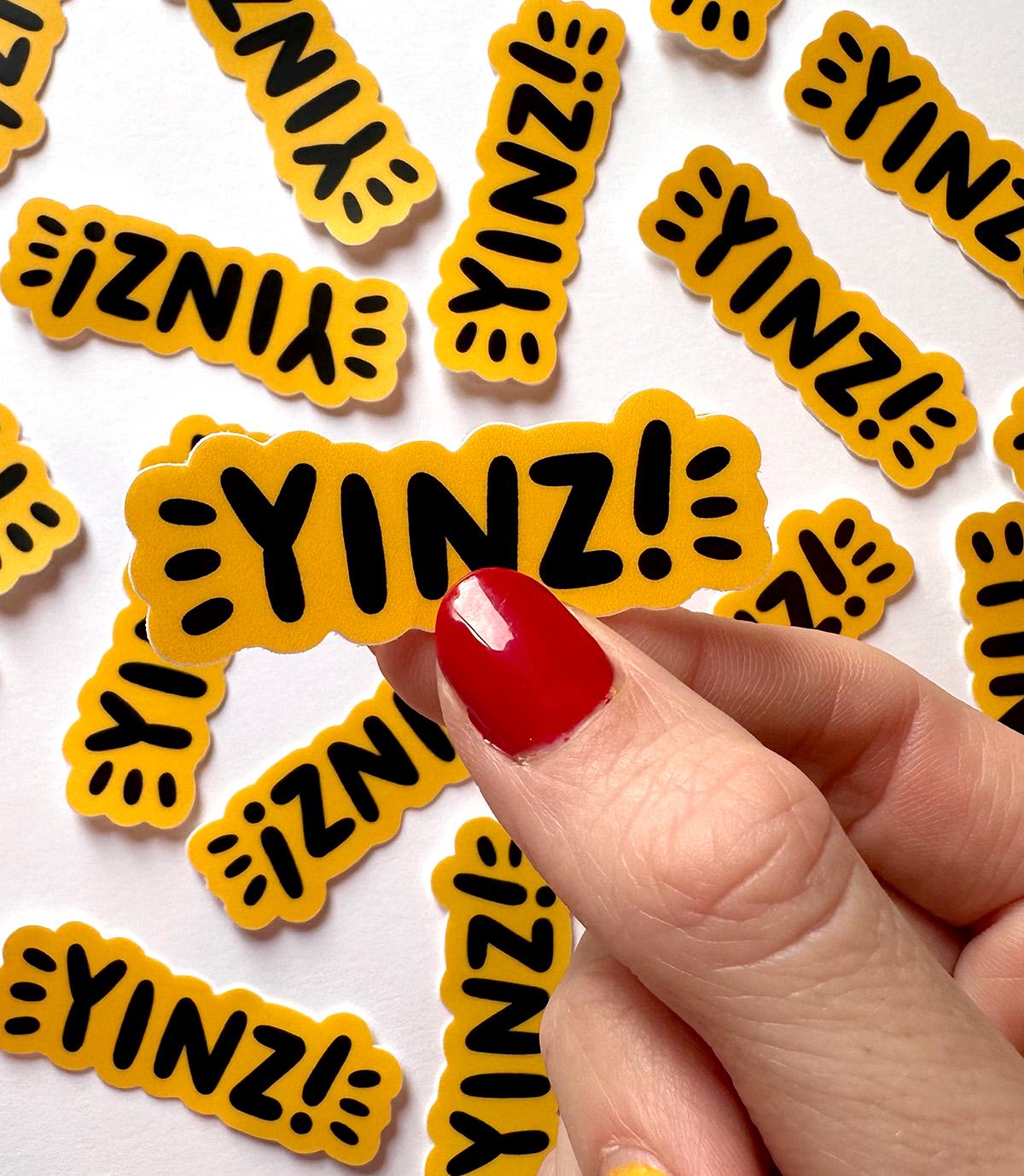 Yinz Mini Sticker (Yellow)