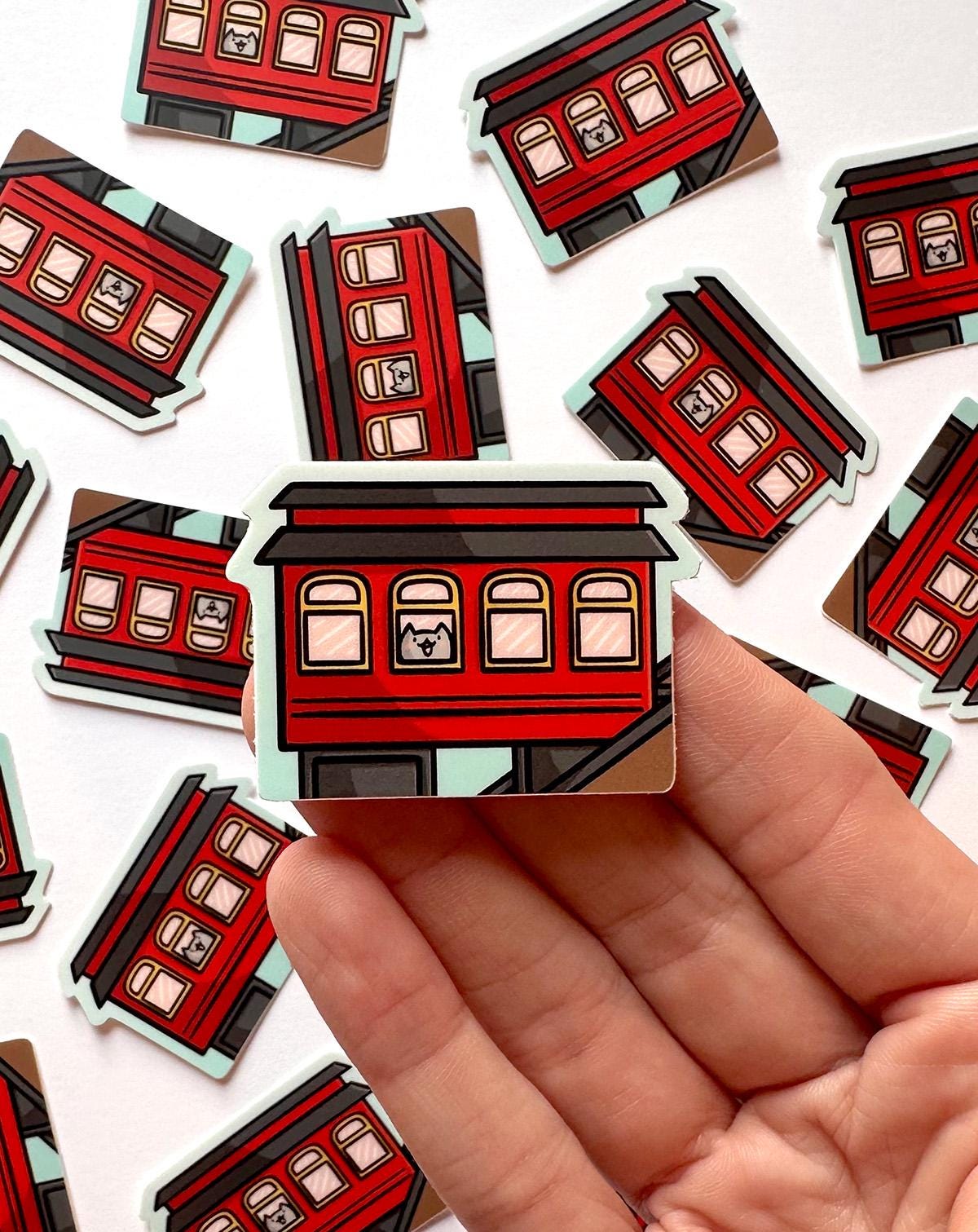 Incline Cat Mini Sticker