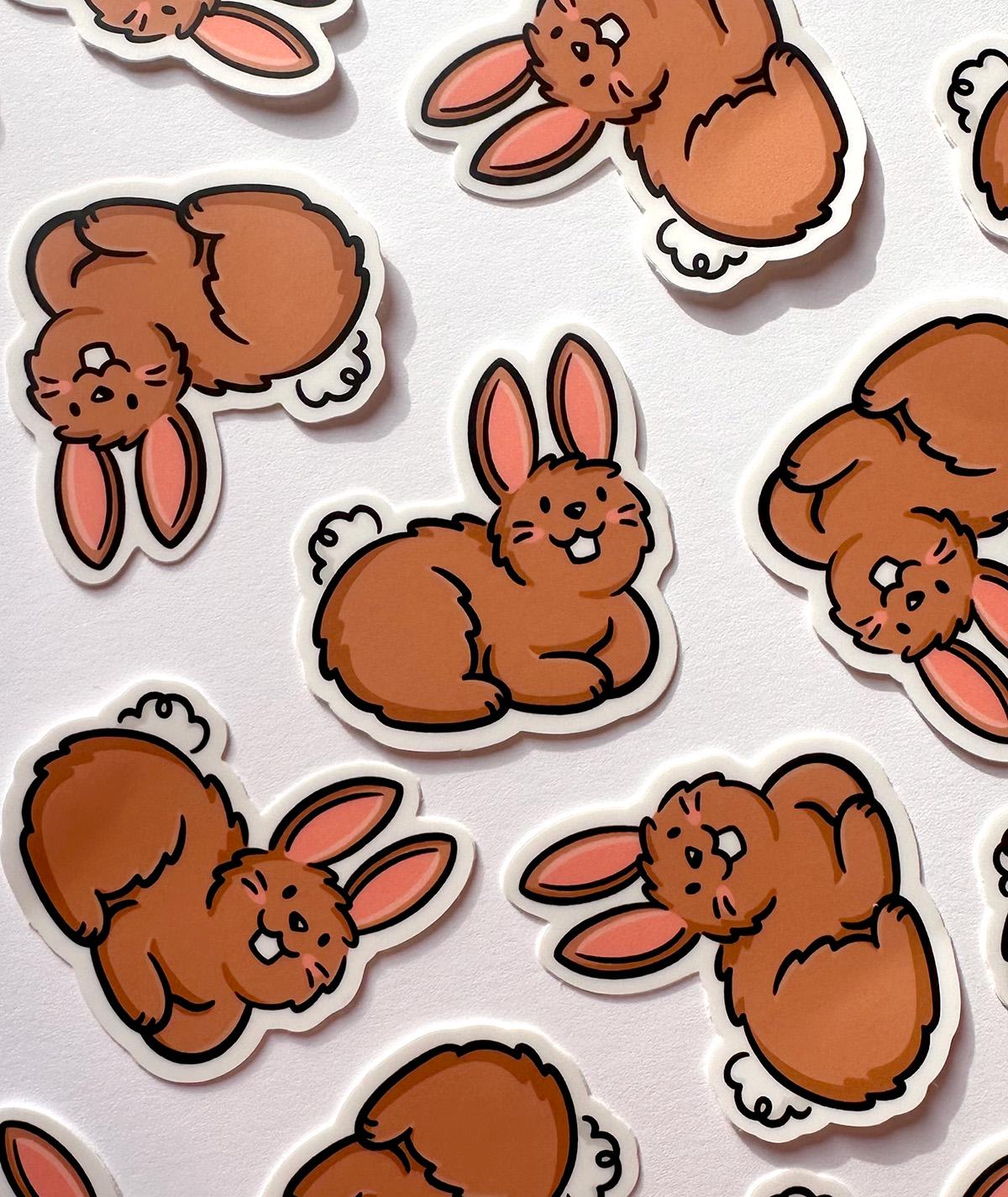 Bunny Mini Sticker (Brown)