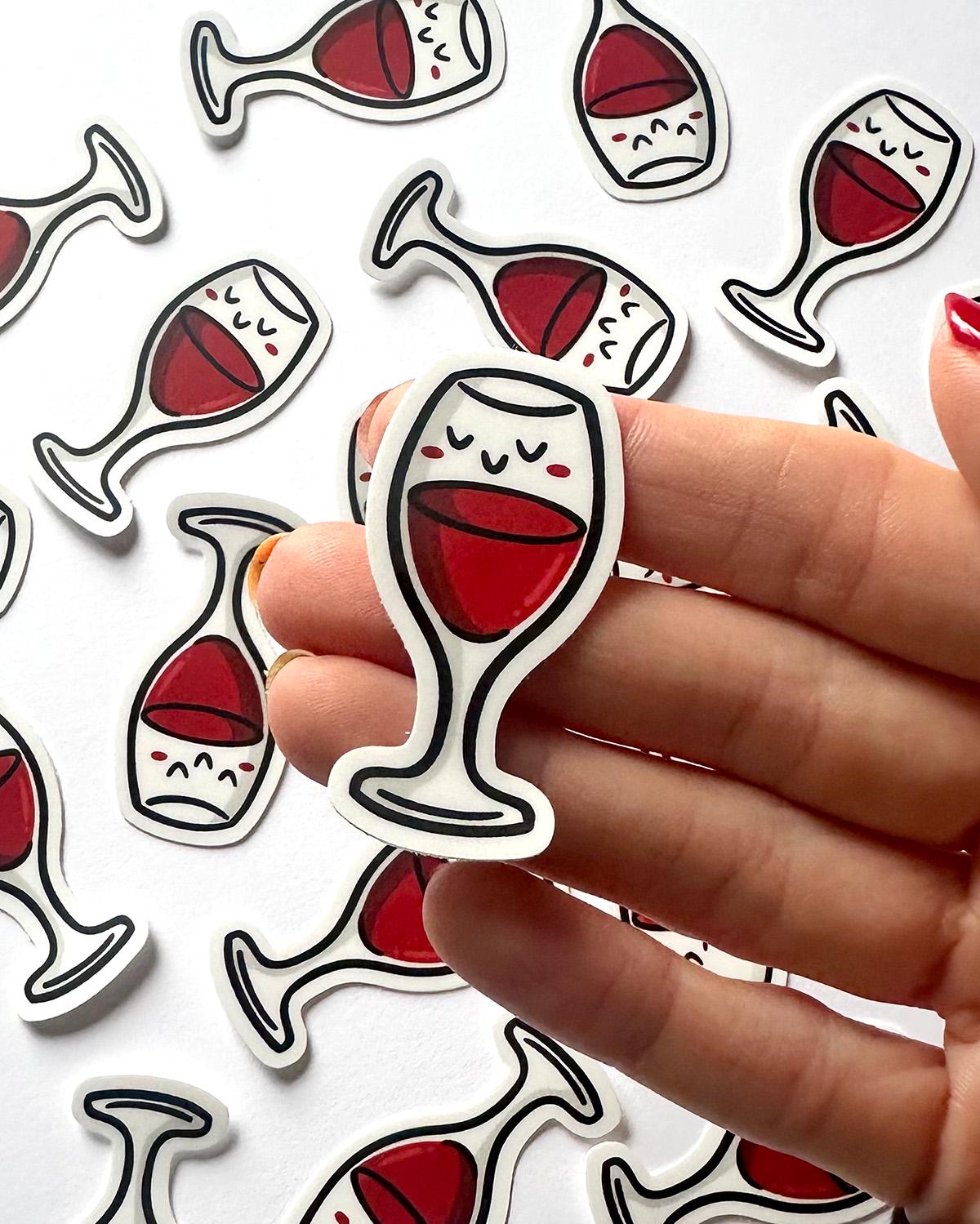 Red Wine Mini Sticker