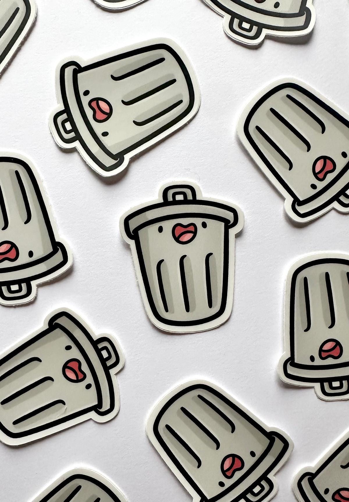 Trash Can Mini Sticker