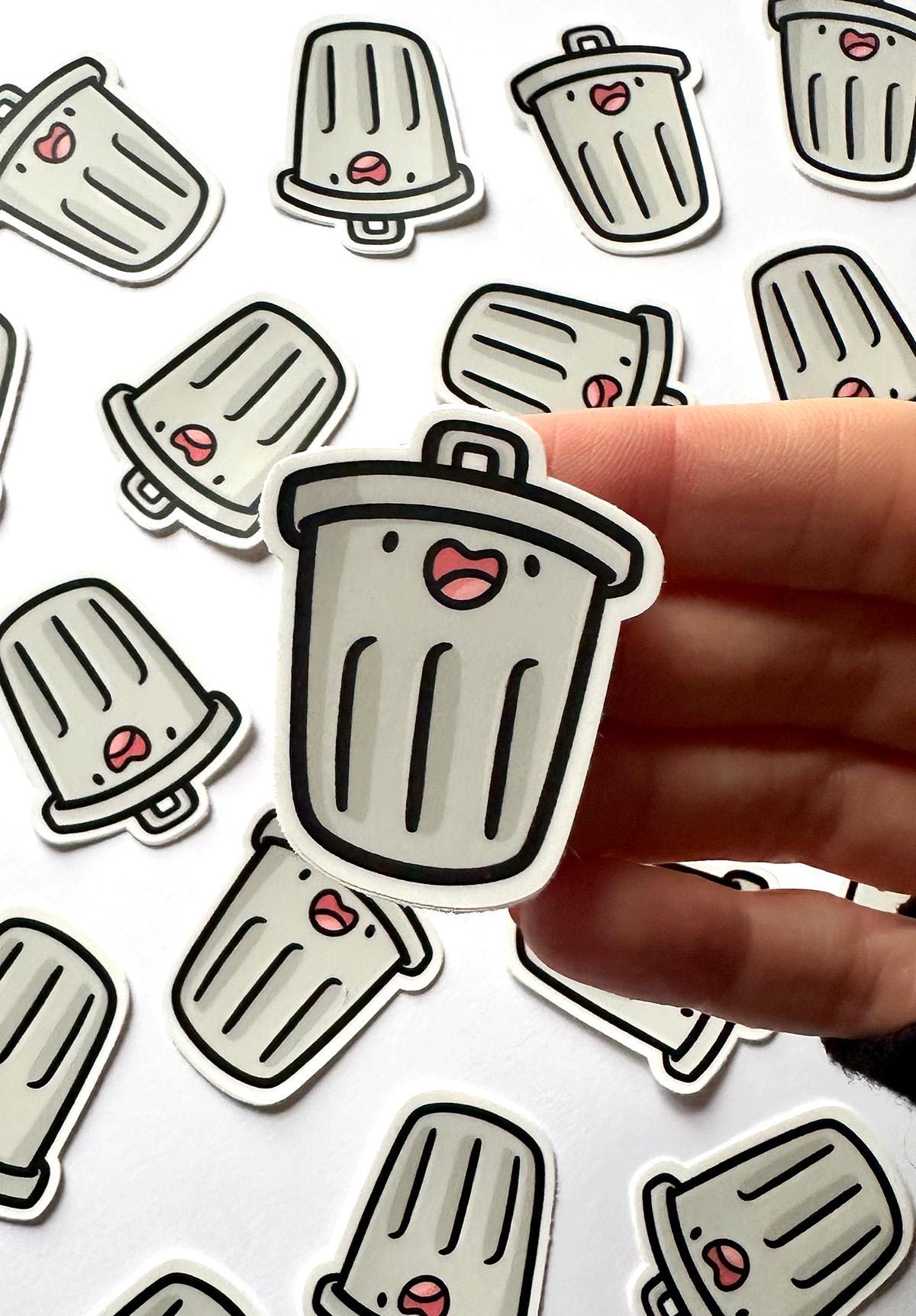 Trash Can Mini Sticker