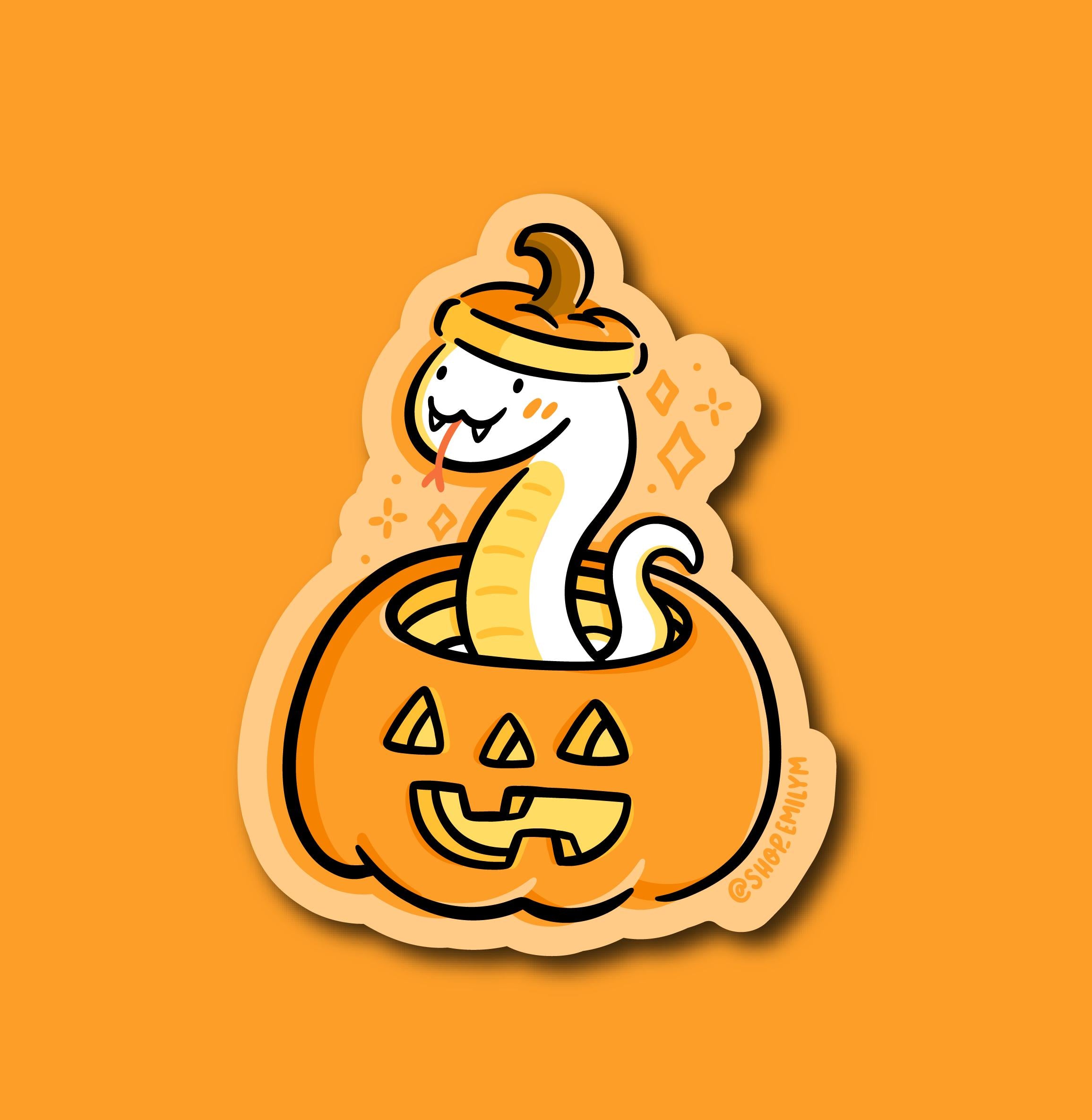 Pumpkin Snake Sticker