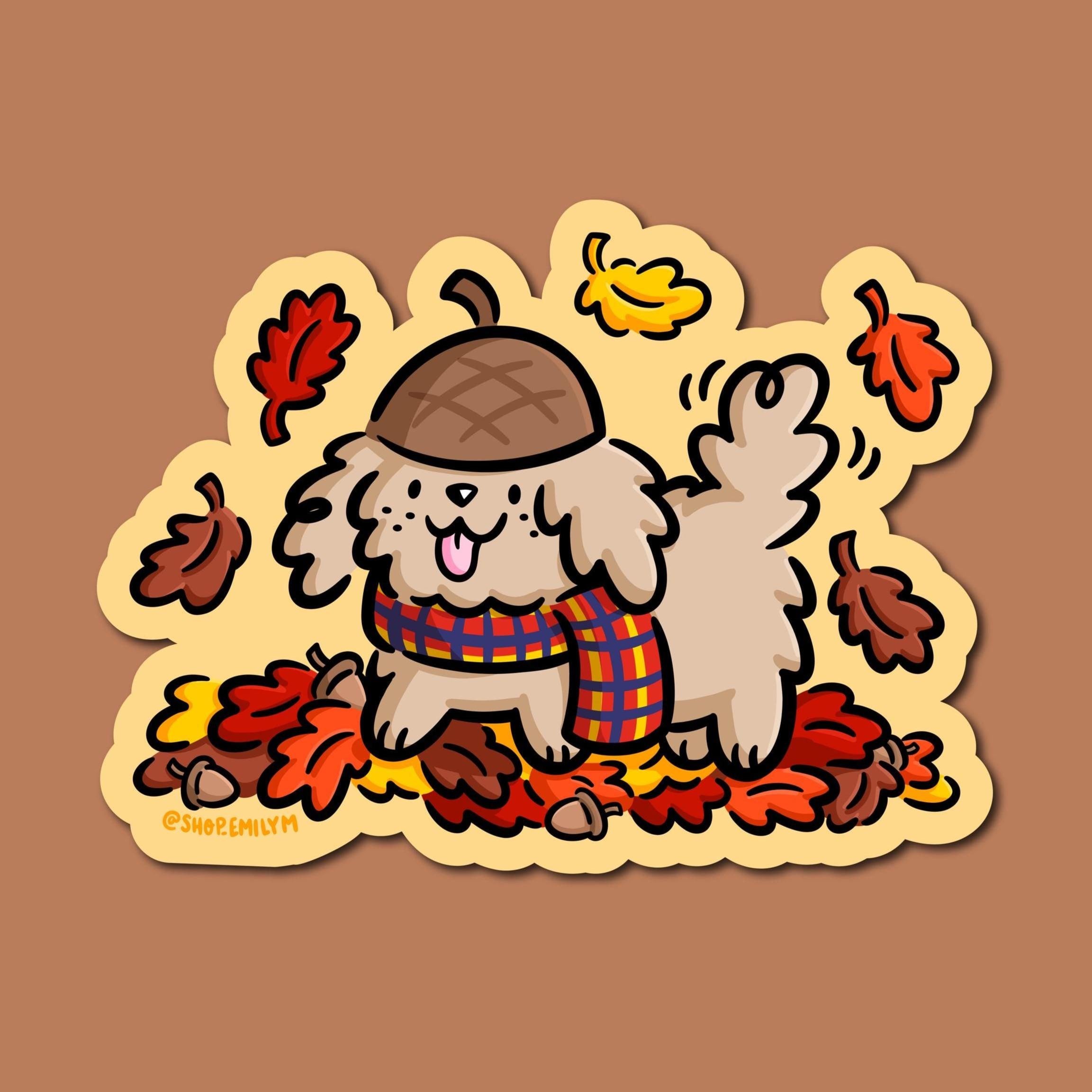 Acorn Dog Sticker