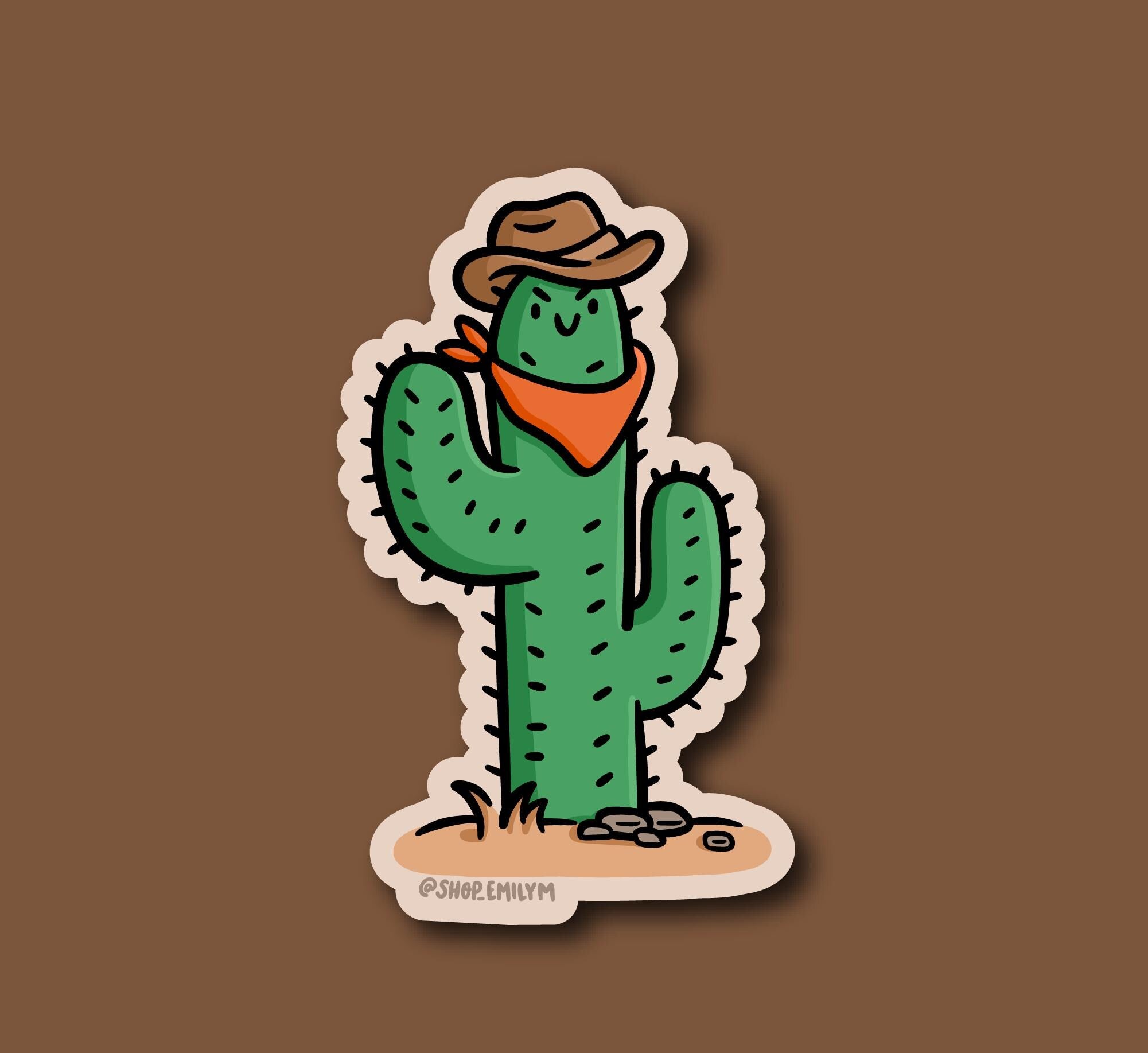 Cowboy Cactus Magnet
