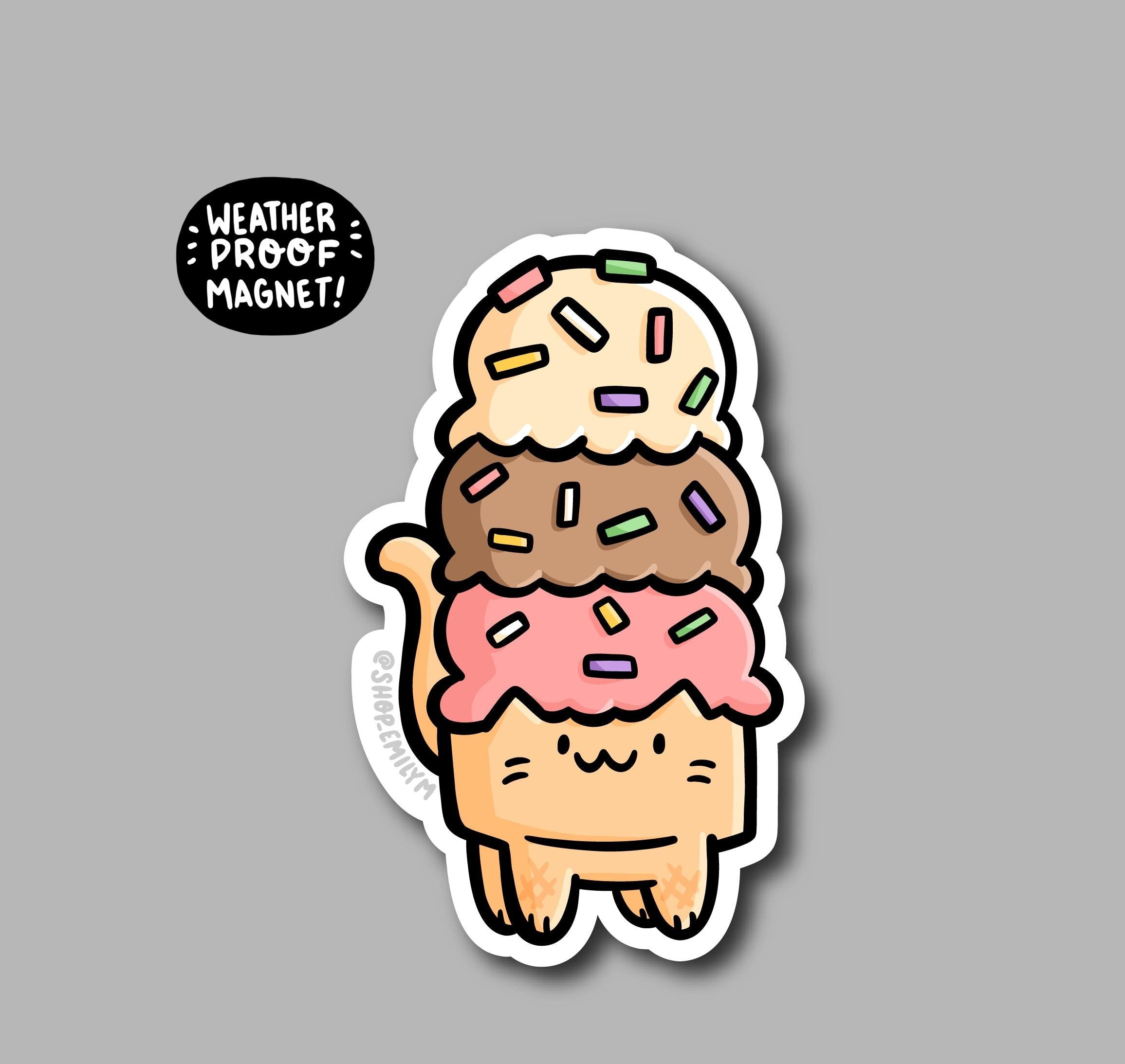 Ice Cream Cat Magnet