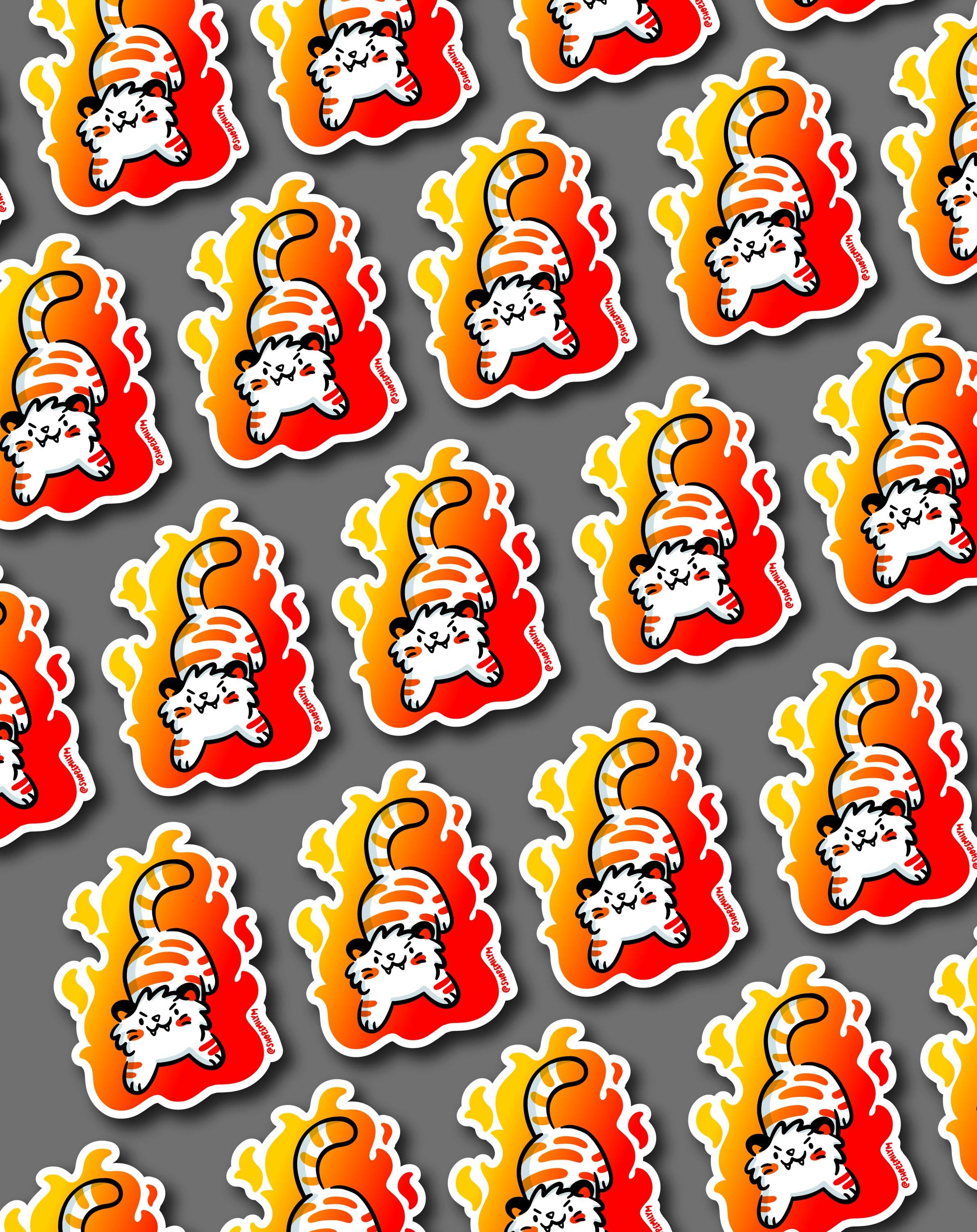 Fire Tiger Sticker