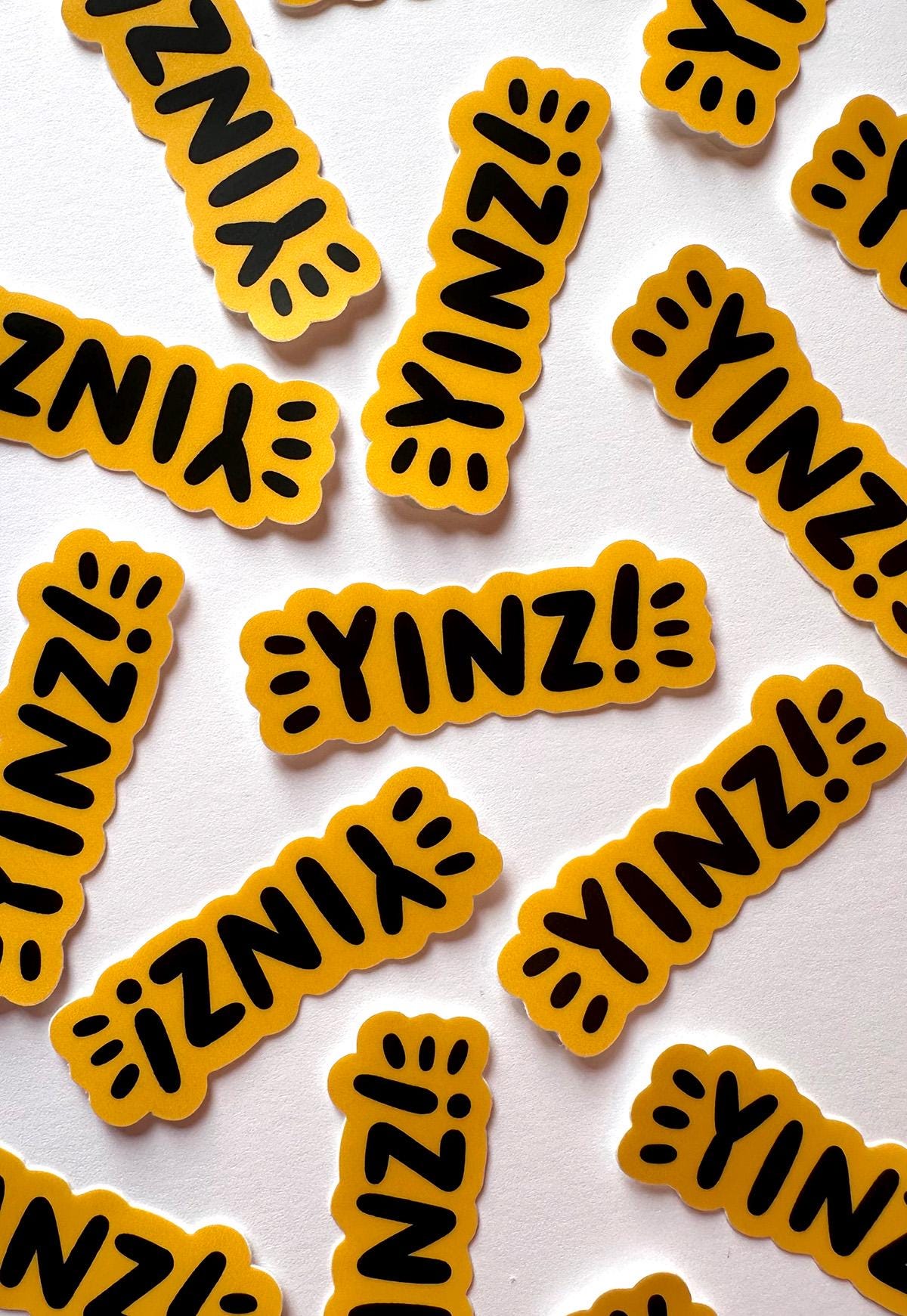 Yinz Mini Sticker (Yellow)
