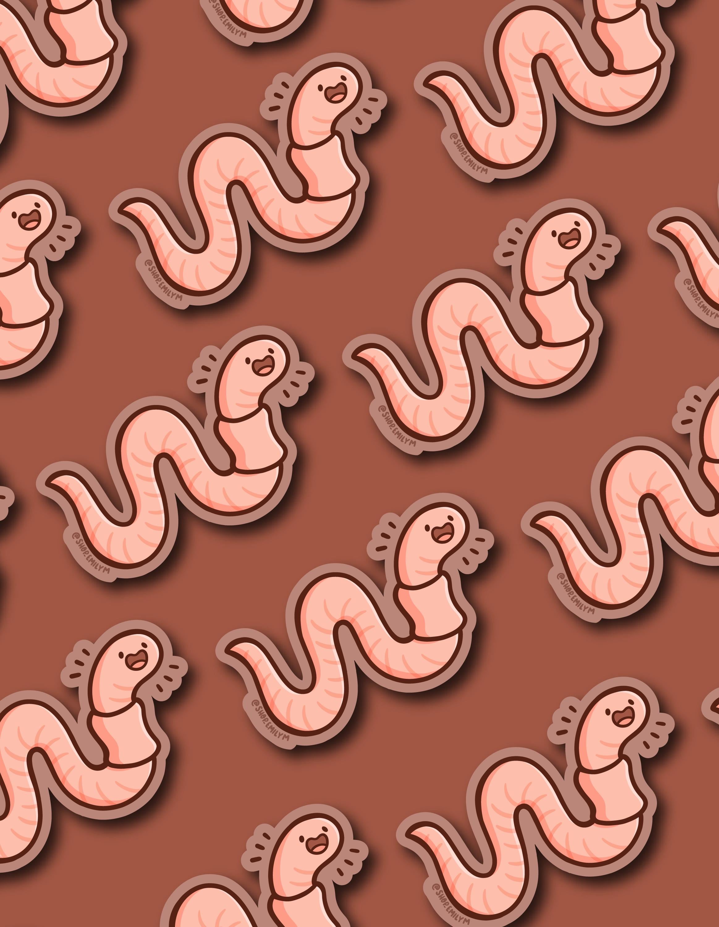 Worm Sticker