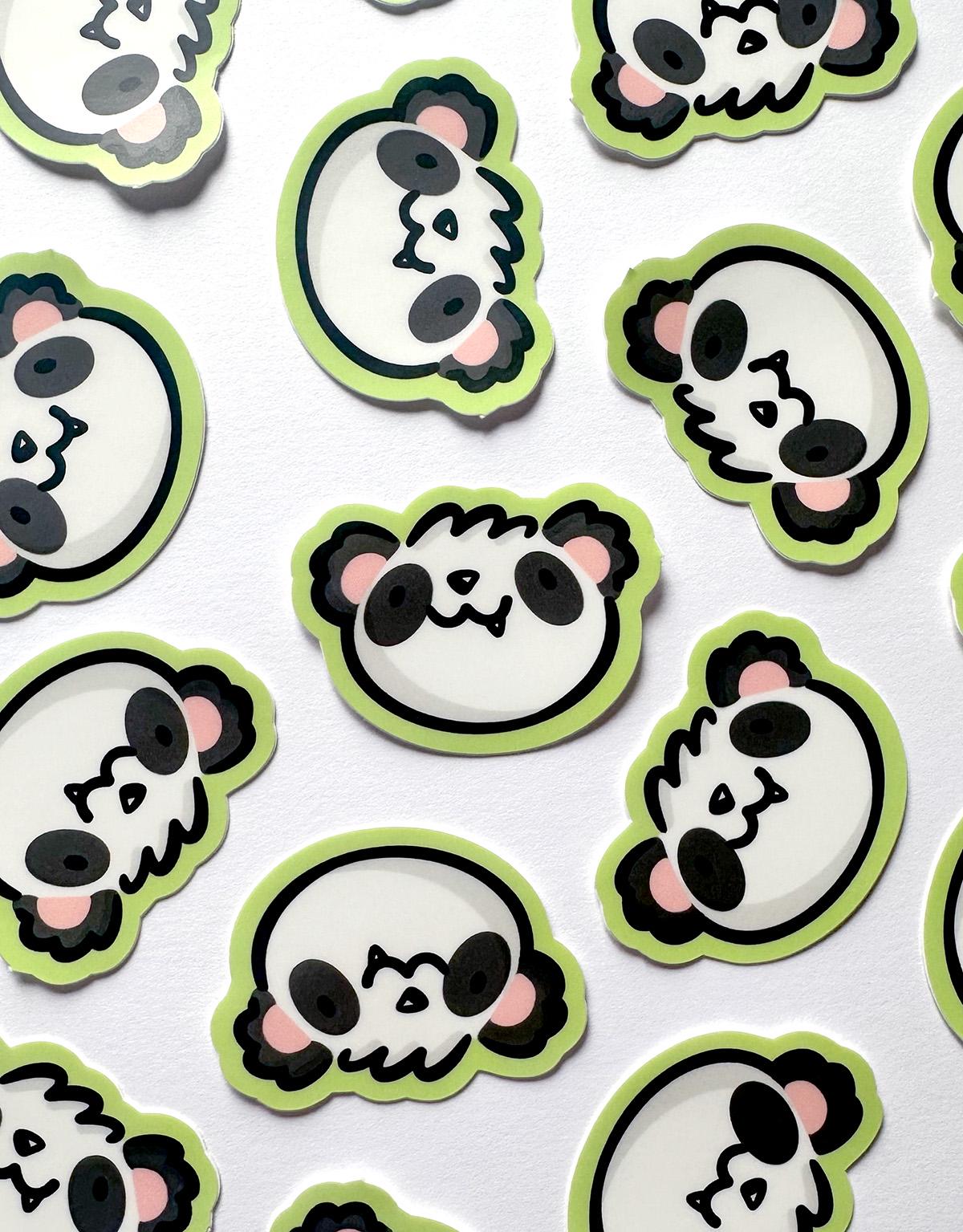 Panda Face Mini Sticker