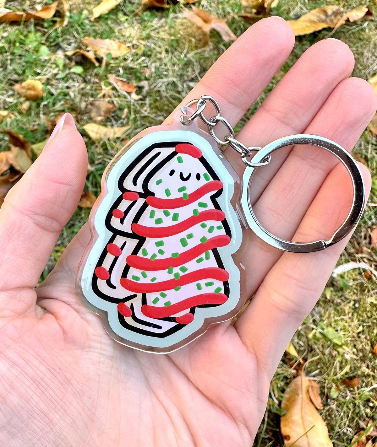 Christmas Tree Cake Keychain