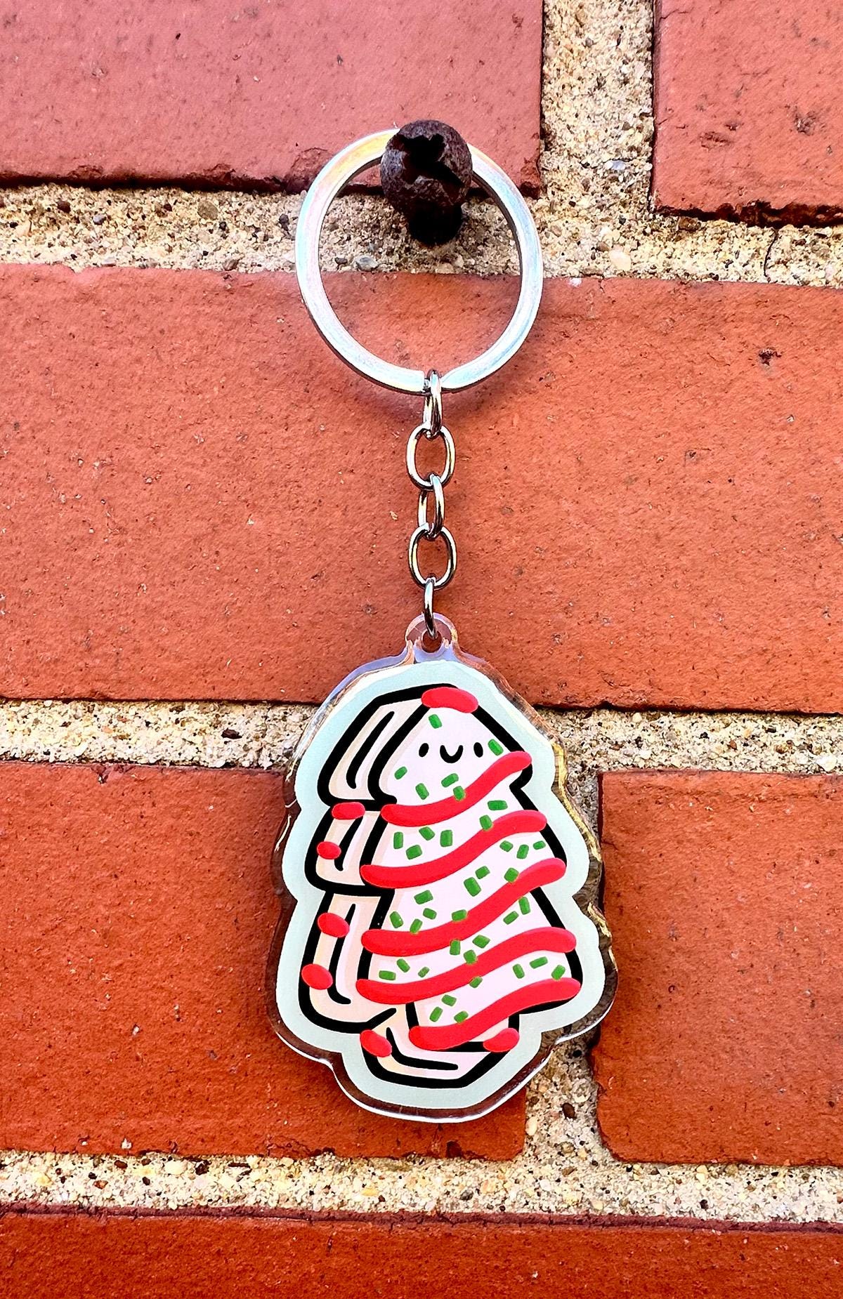 Christmas Tree Cake Keychain