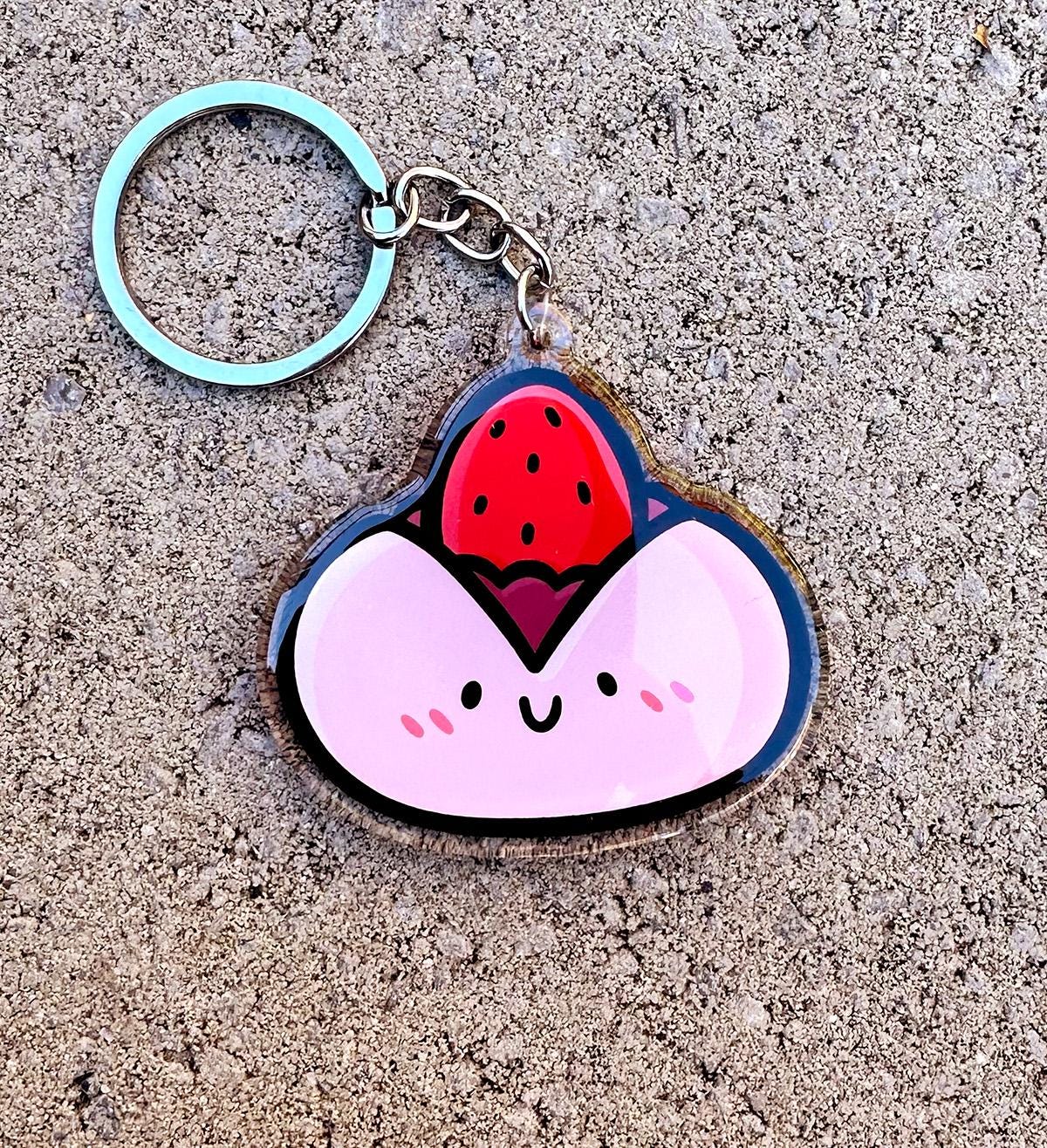 Strawberry Daifuku Keychain