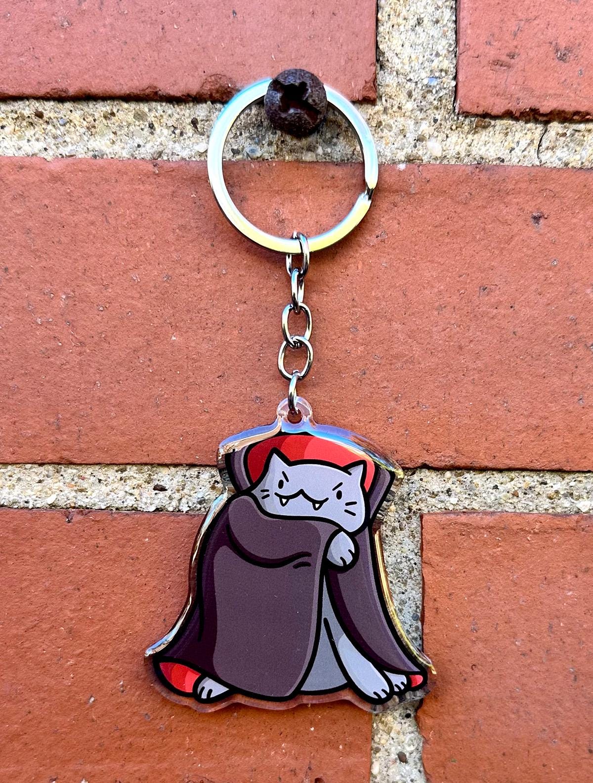 Vampire Cat Keychain