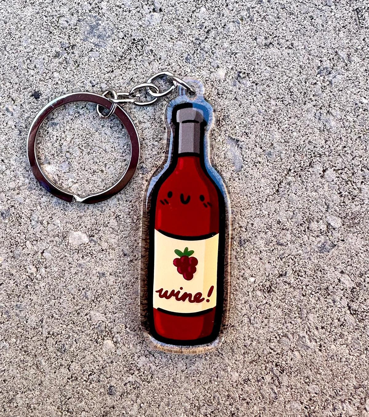 Wine Bottle Keychain