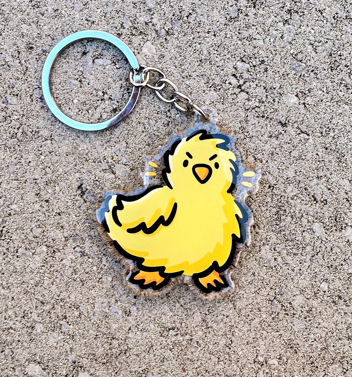 Chick Keychain
