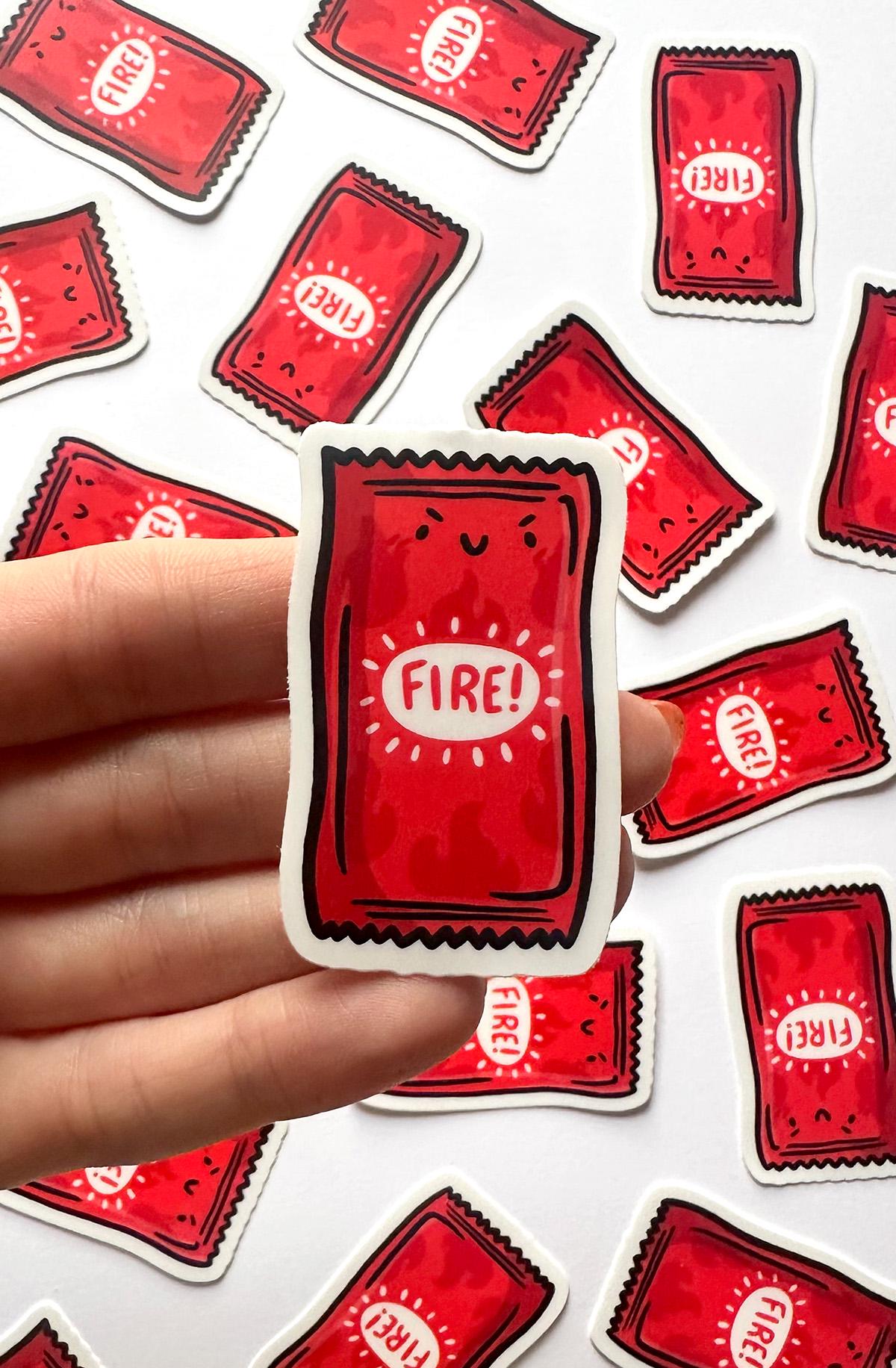 Taco Sauce Mini Sticker (Fire)
