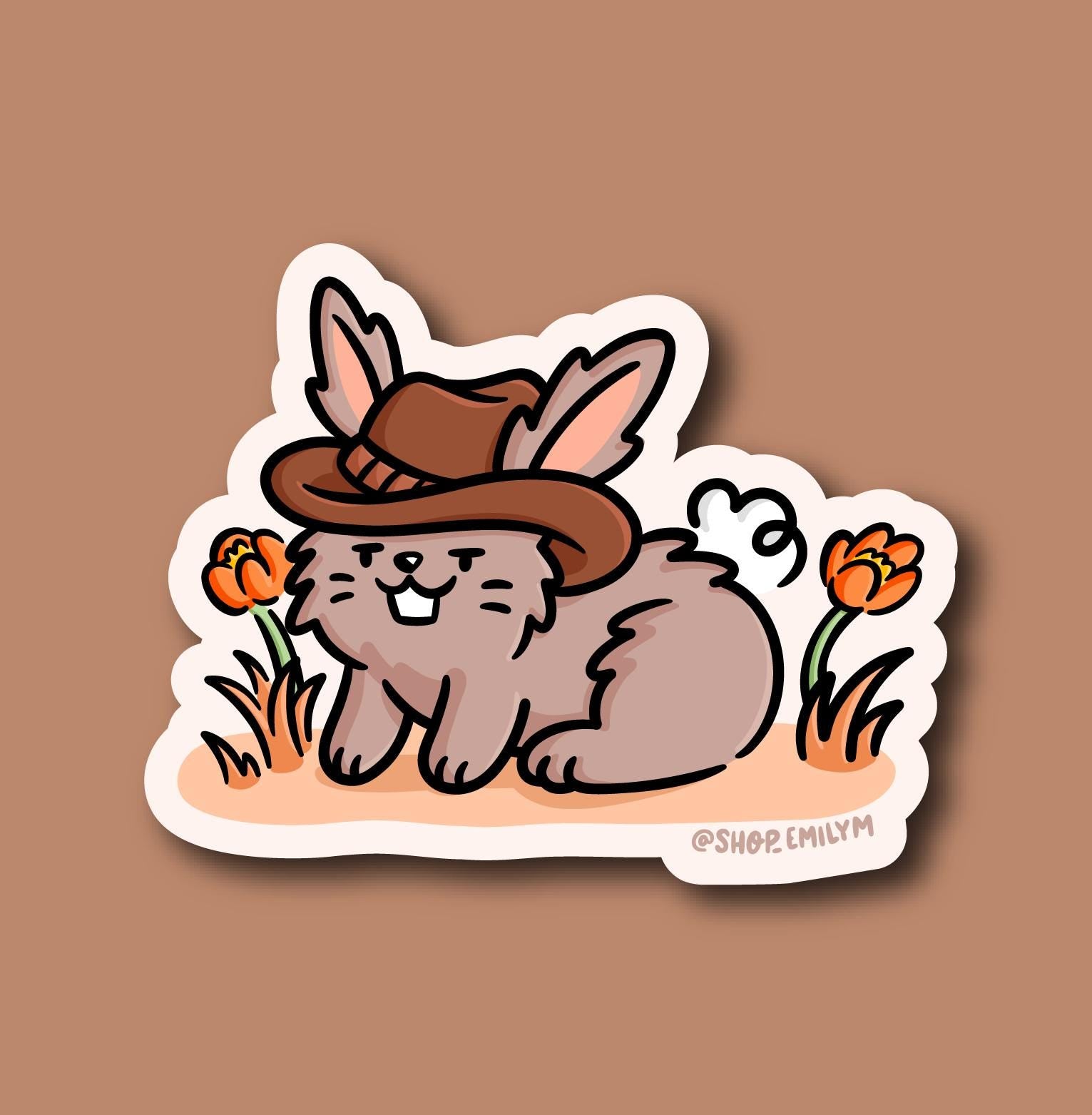 Cowboy Bunny Magnet