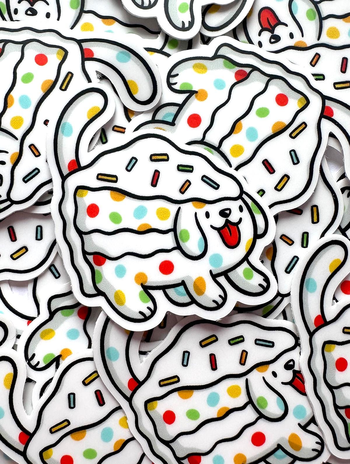 Sprinkle Cake Dog Mini Sticker