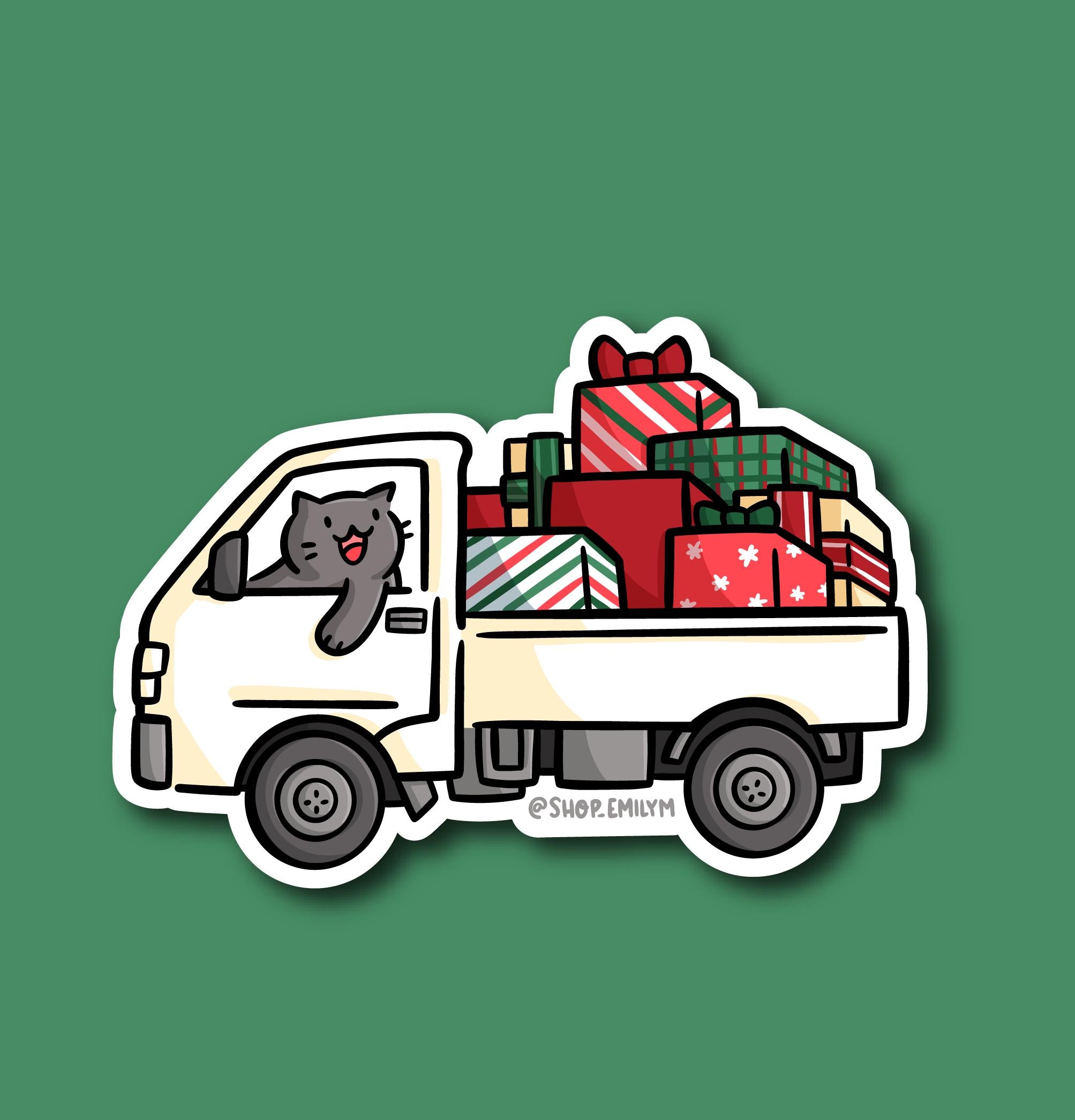 Christmas Truck Sticker