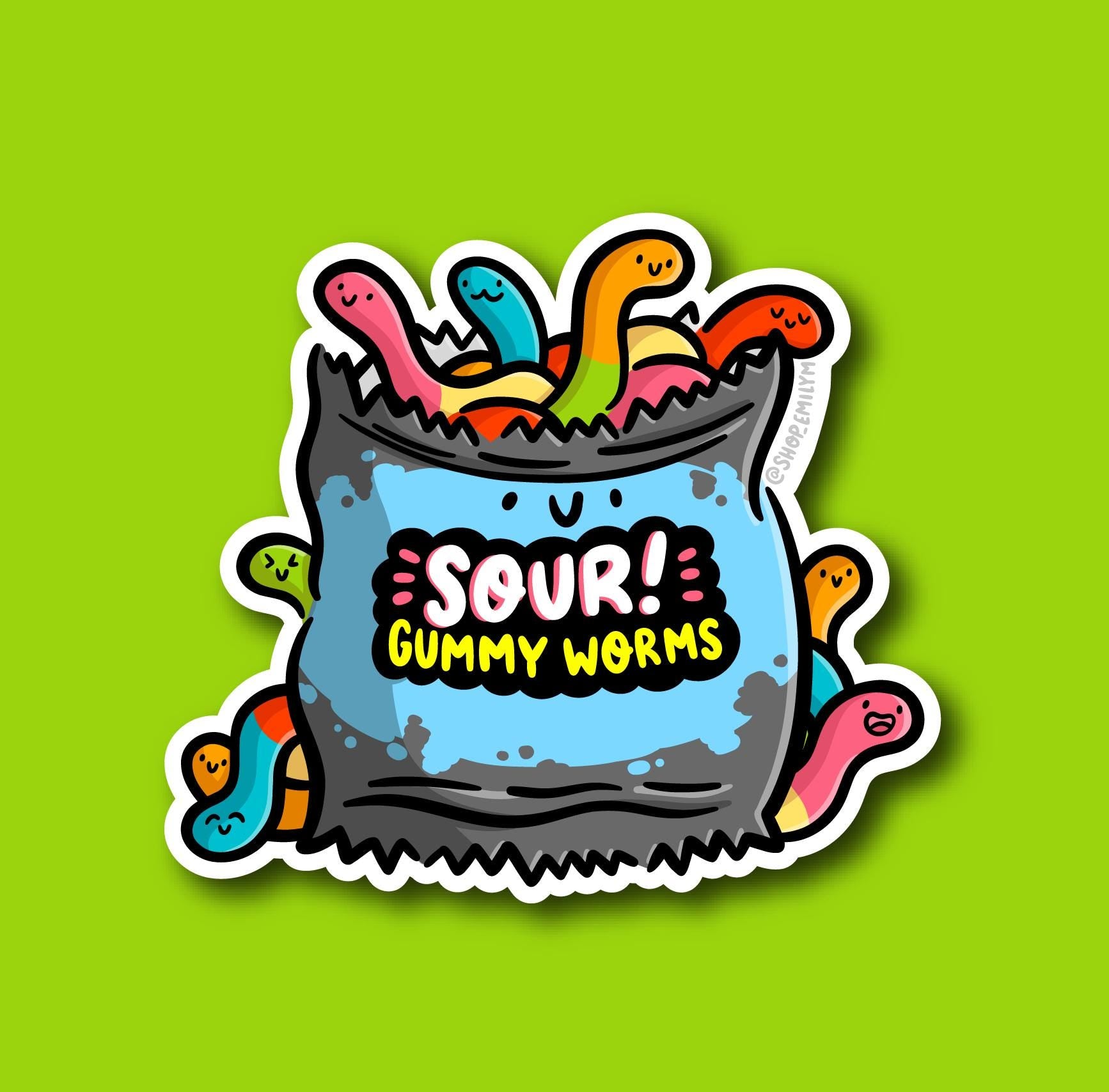Gummy Worms Sticker