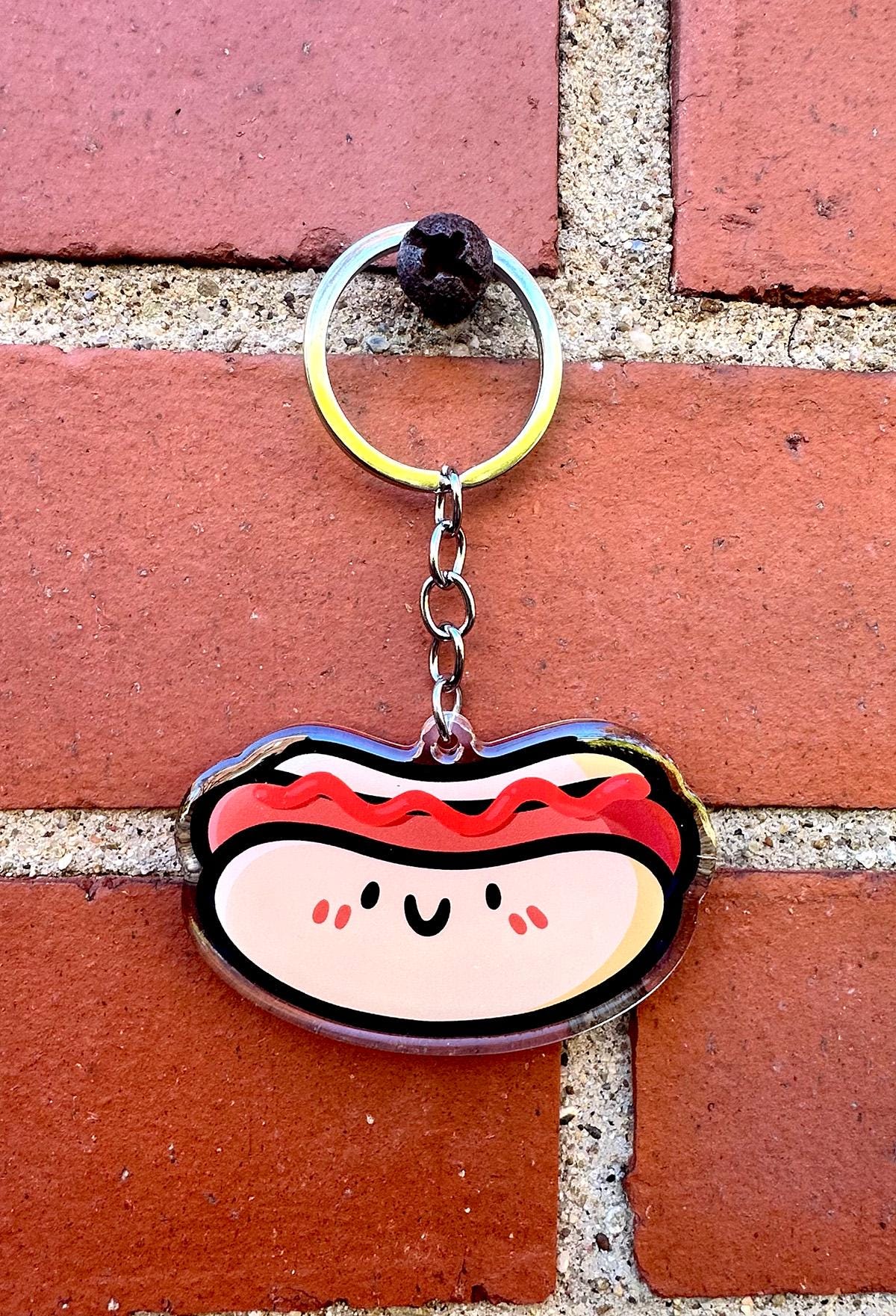 Hot Dog Keychain (Ketchup)