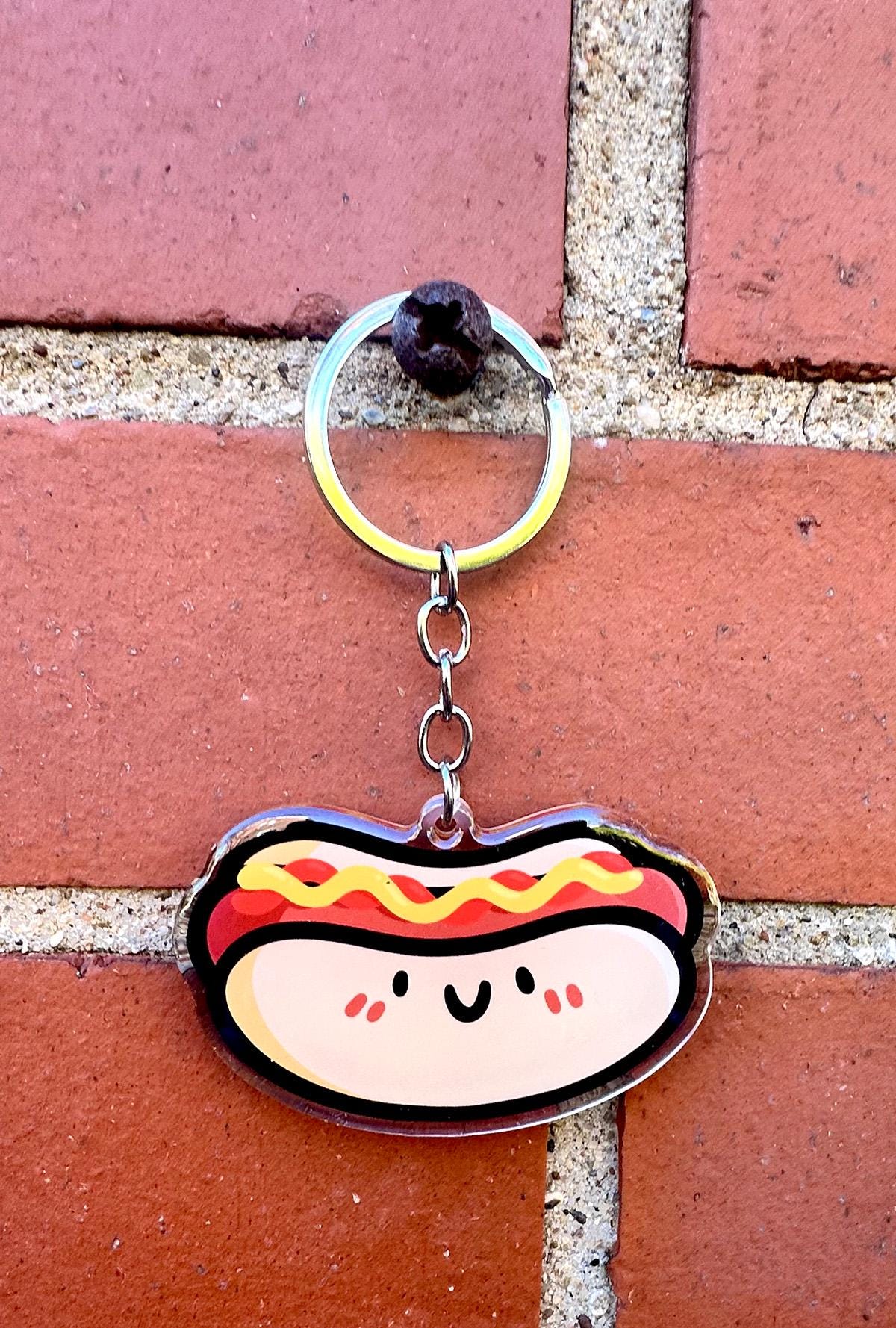 Hot Dog Keychain (Ketchup & Mustard)