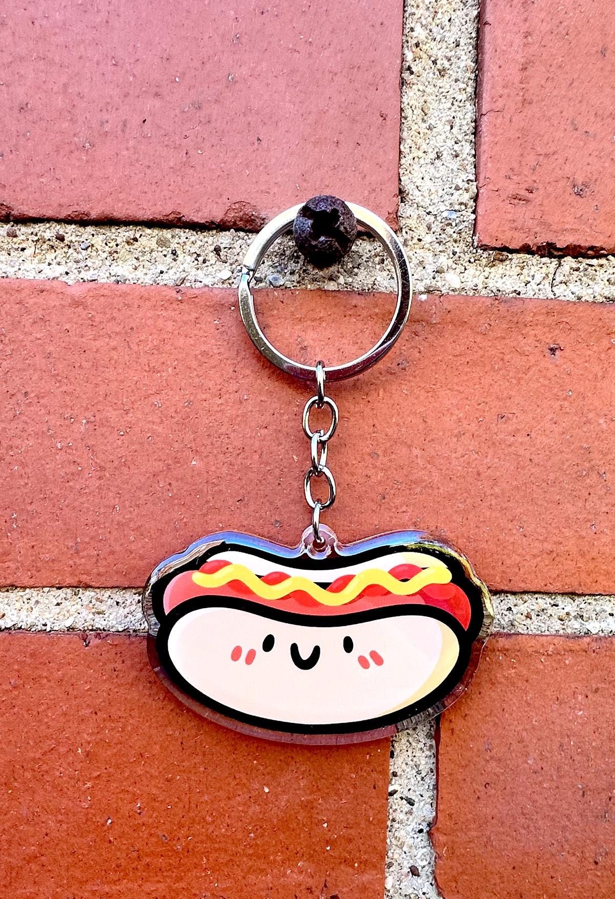 Hot Dog Keychain (Ketchup & Mustard)